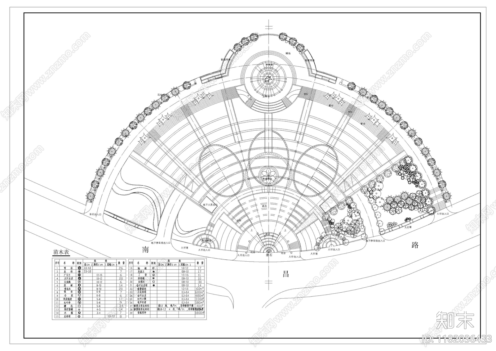 现代新中式公园景观cad施工图下载【ID:1182036433】