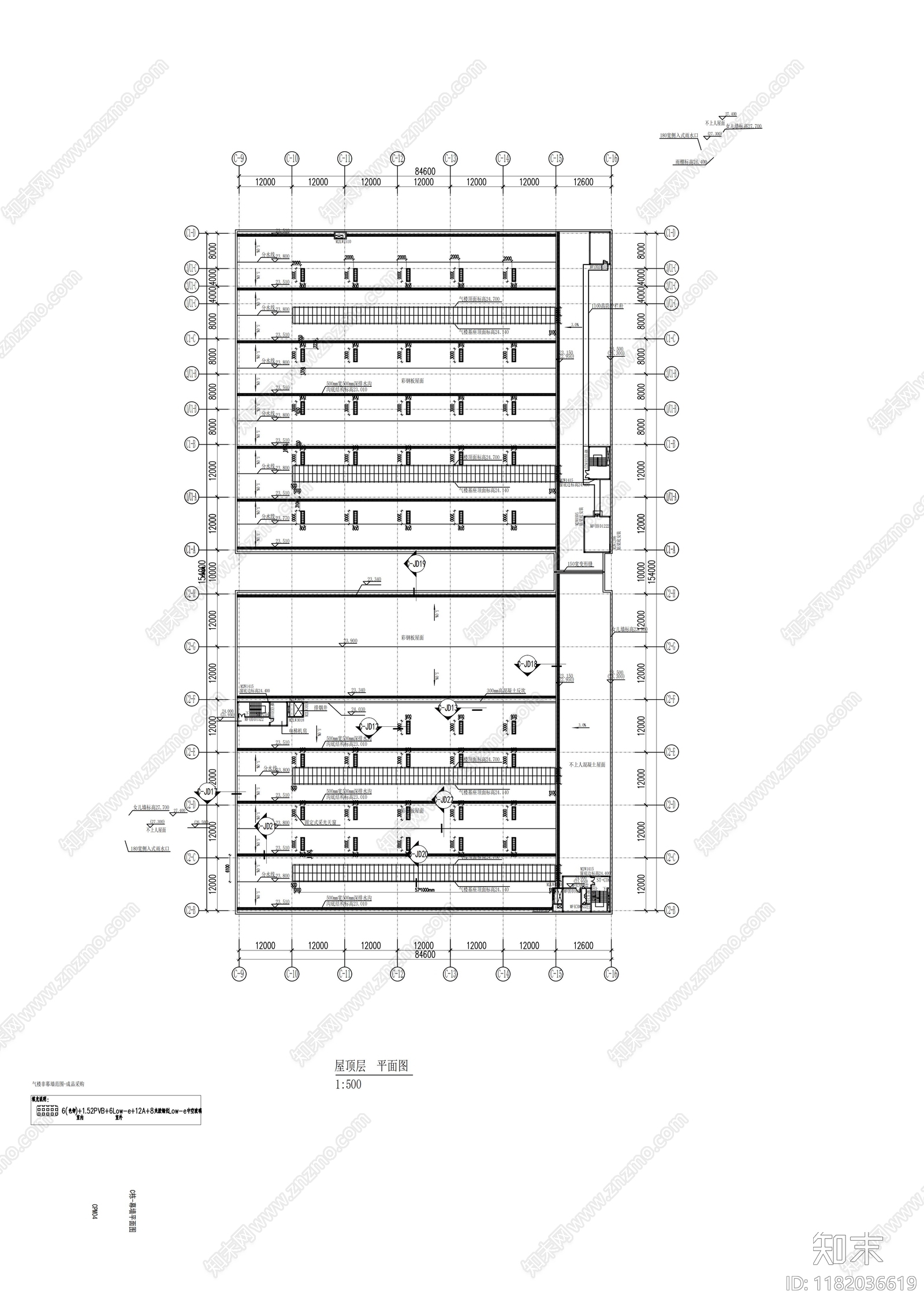 幕墙结构cad施工图下载【ID:1182036619】