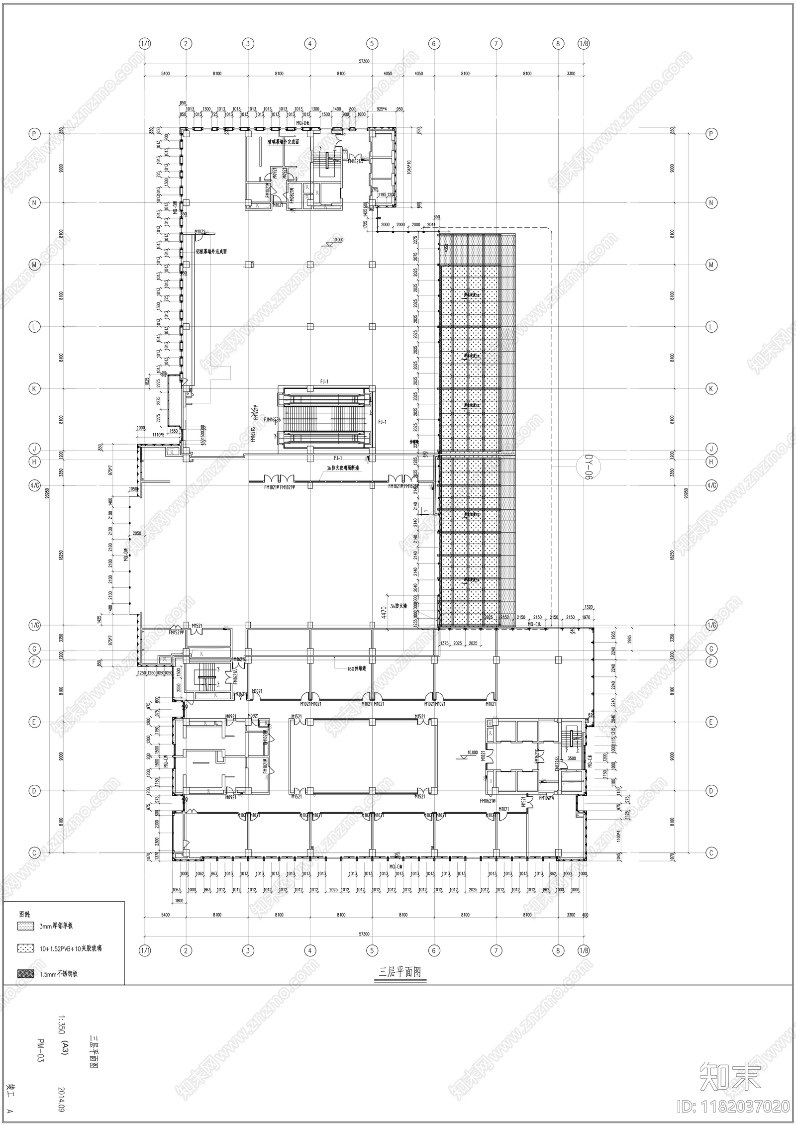 幕墙结构cad施工图下载【ID:1182037020】