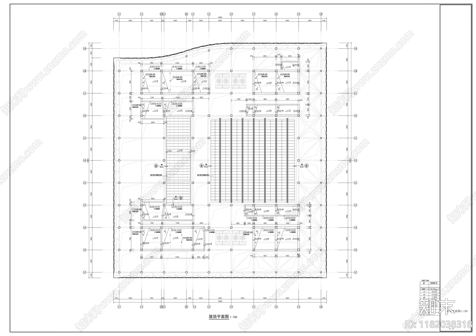 现代图书馆建筑cad施工图下载【ID:1182038318】