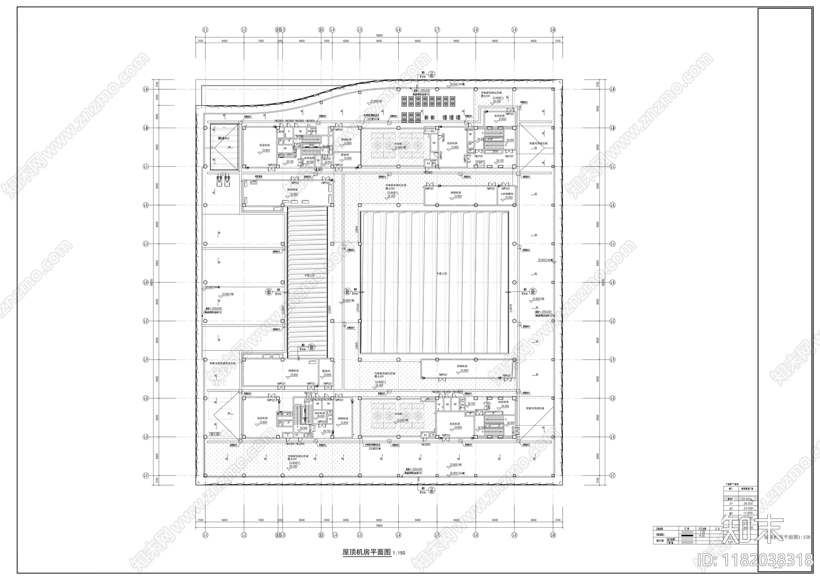 现代图书馆建筑cad施工图下载【ID:1182038318】