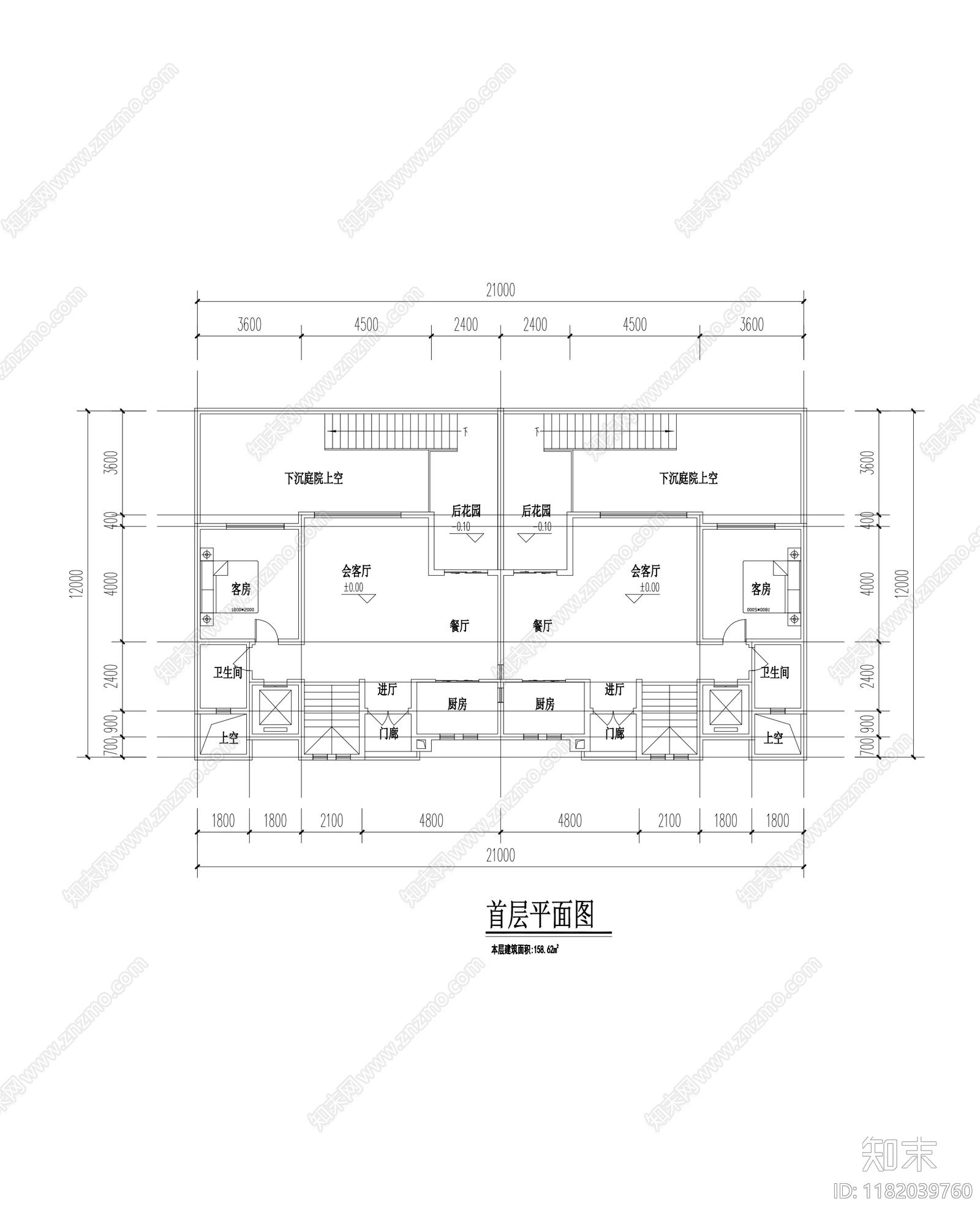 现代酒店建筑cad施工图下载【ID:1182039760】