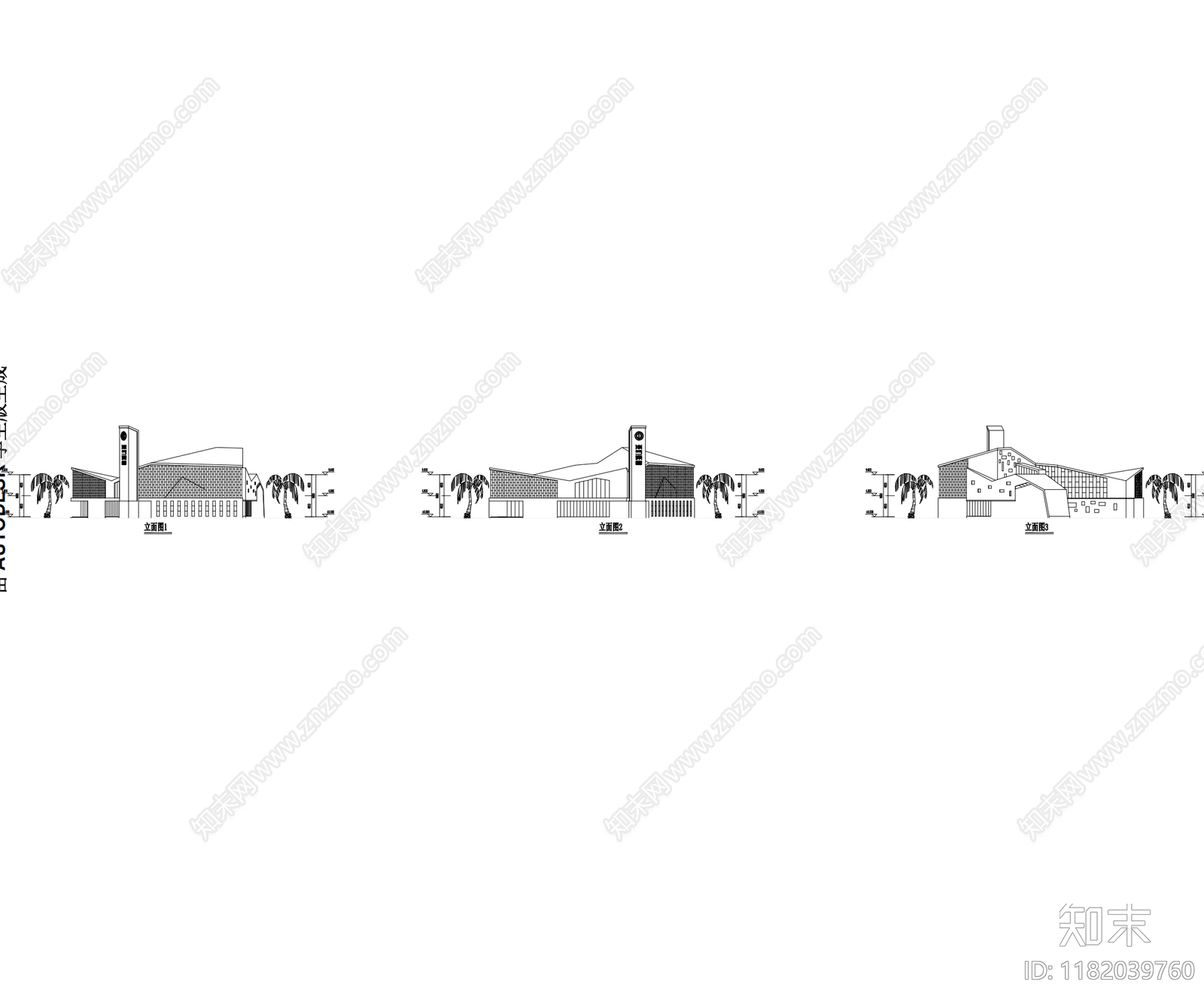 现代酒店建筑cad施工图下载【ID:1182039760】