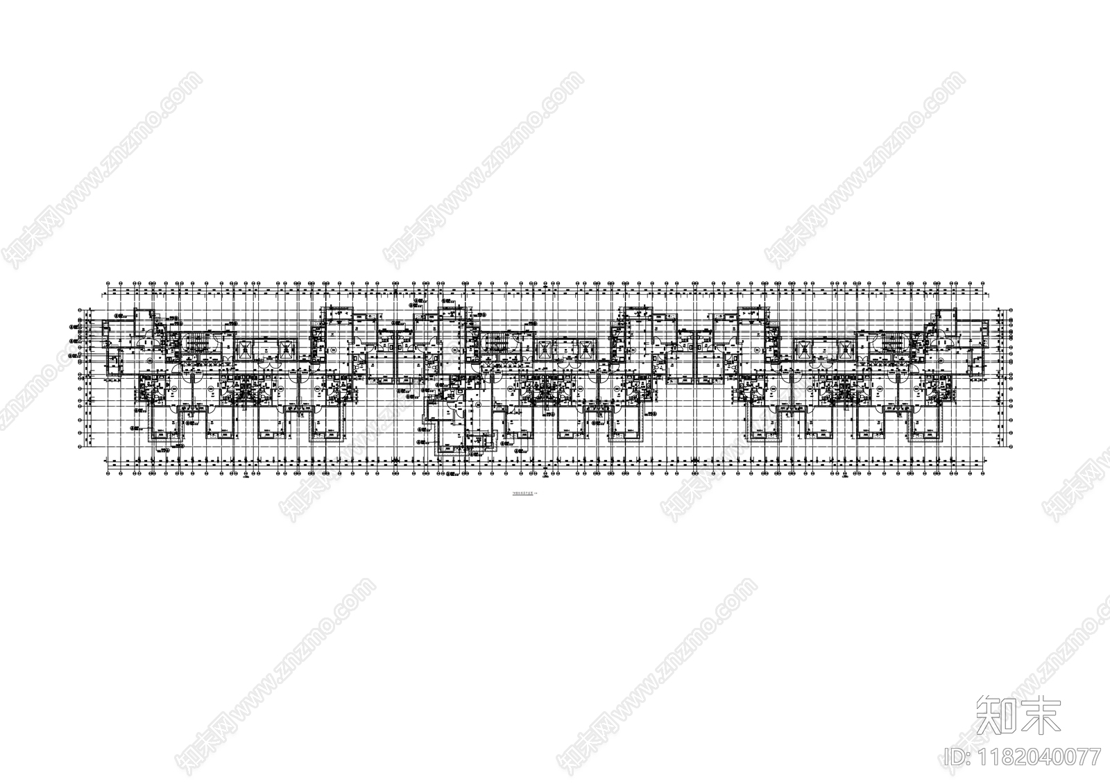 现代住宅楼建筑cad施工图下载【ID:1182040077】
