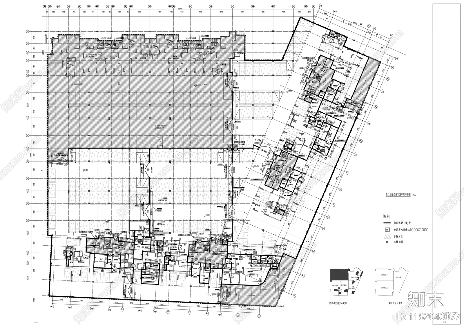 现代住宅楼建筑cad施工图下载【ID:1182040077】