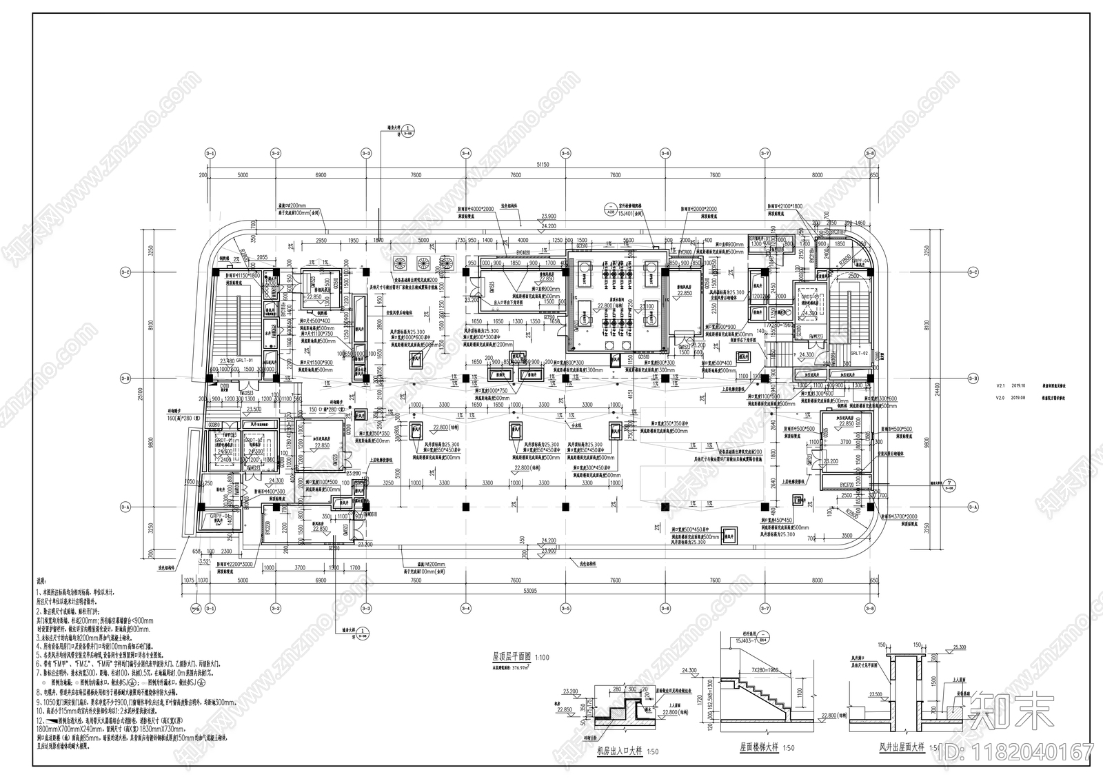 现代医院建筑cad施工图下载【ID:1182040167】