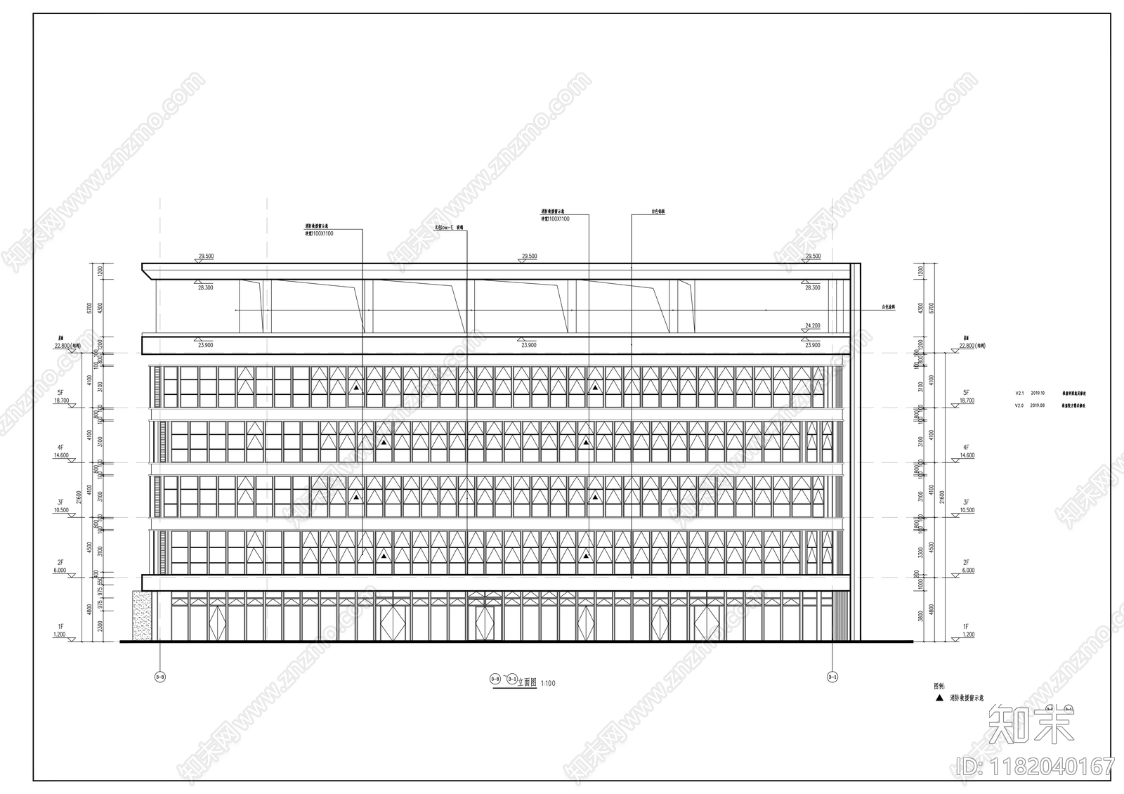 现代医院建筑cad施工图下载【ID:1182040167】