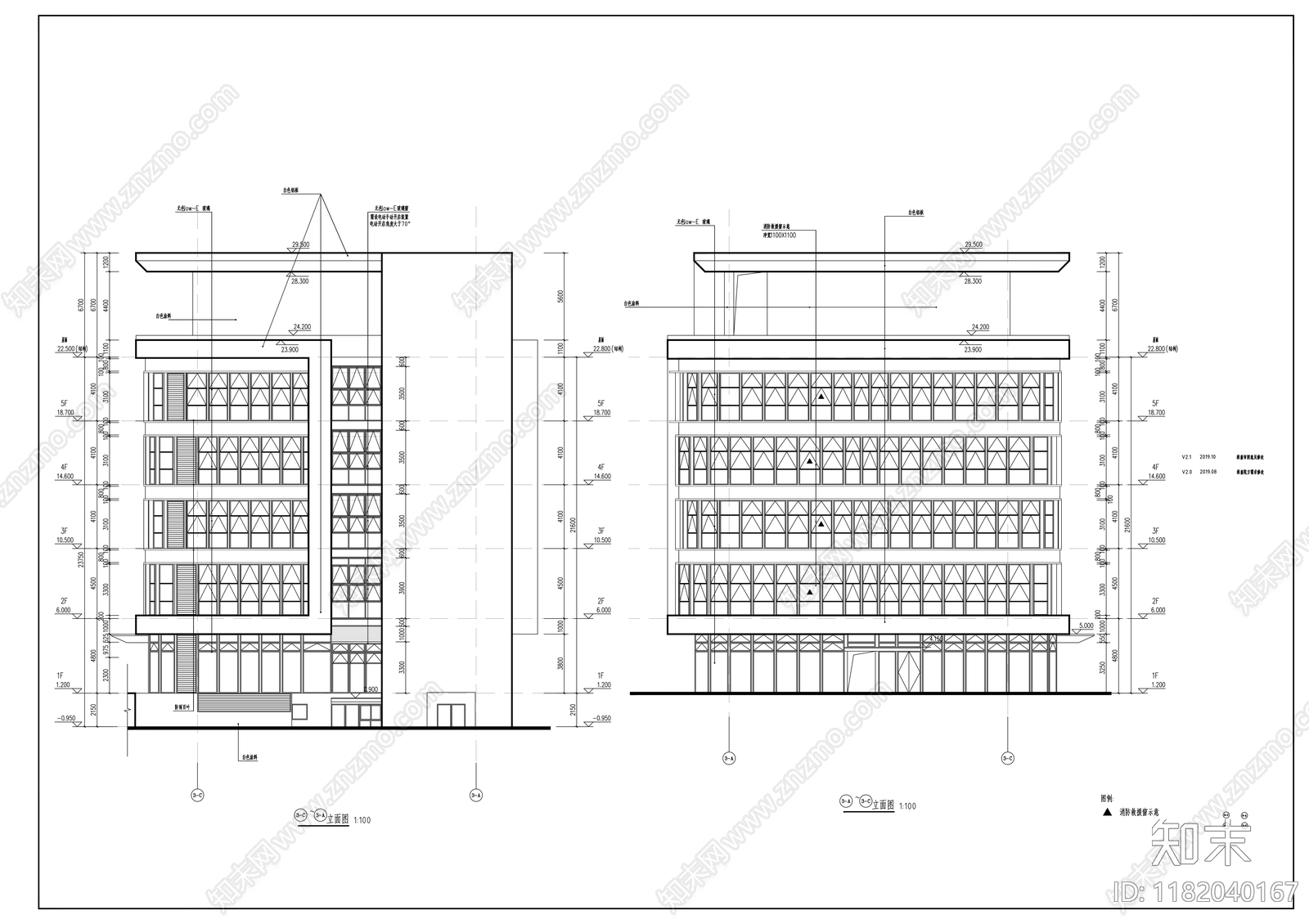 现代医院建筑cad施工图下载【ID:1182040167】