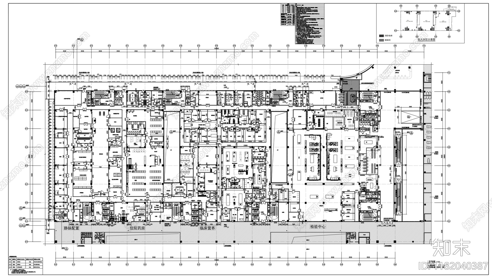 现代医院建筑cad施工图下载【ID:1182040387】