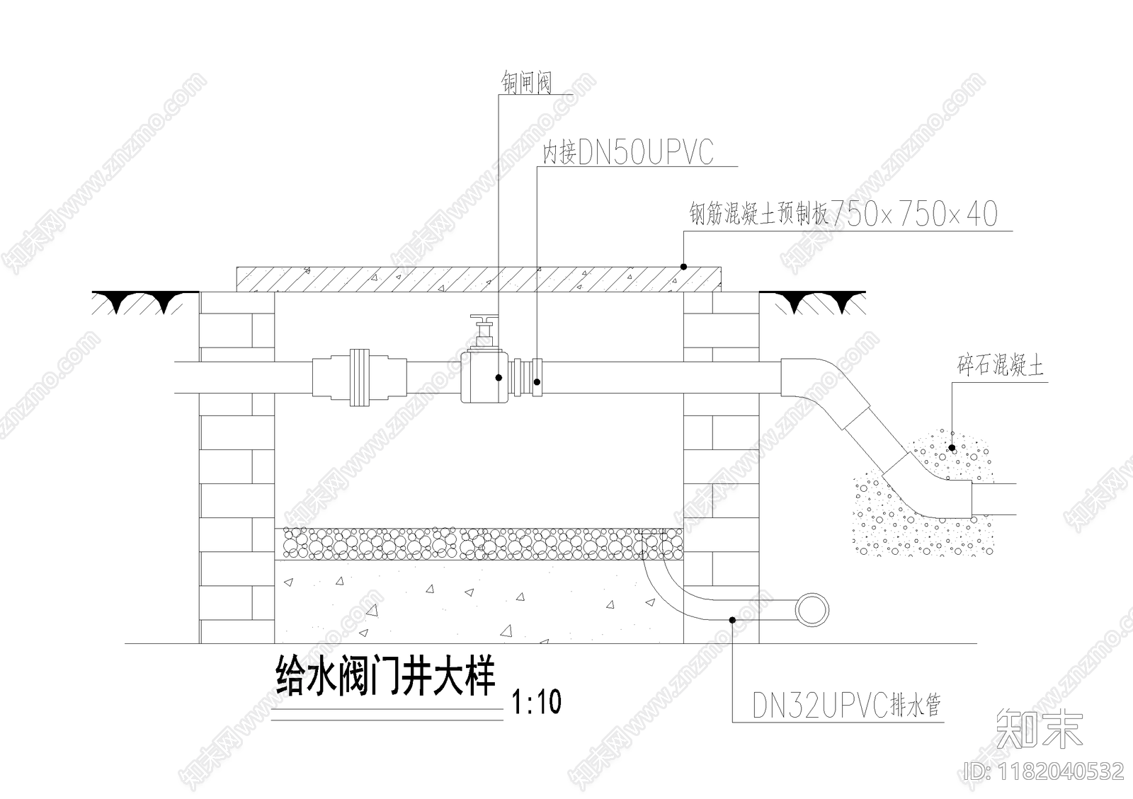 给排水节点详图cad施工图下载【ID:1182040532】