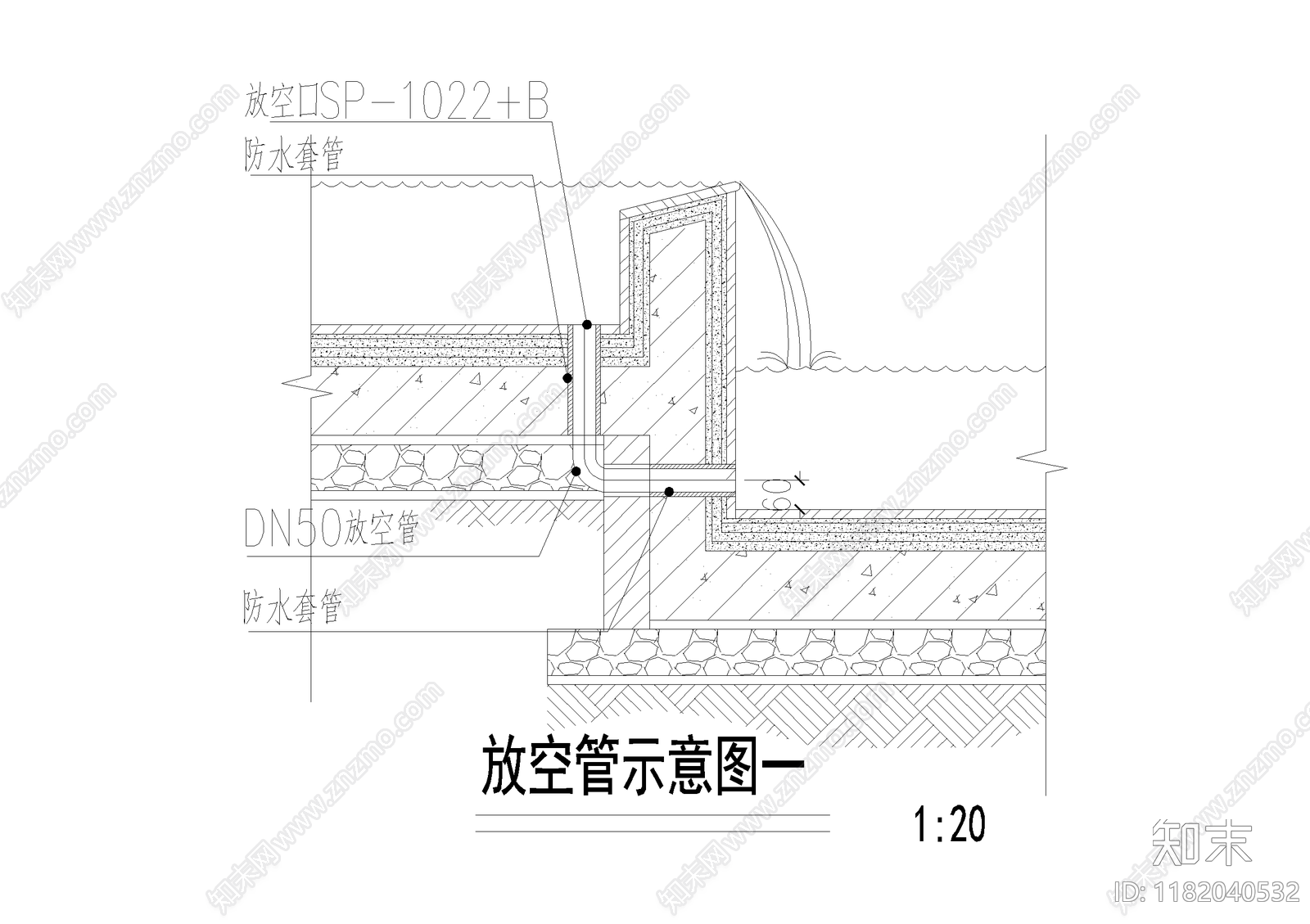 给排水节点详图cad施工图下载【ID:1182040532】