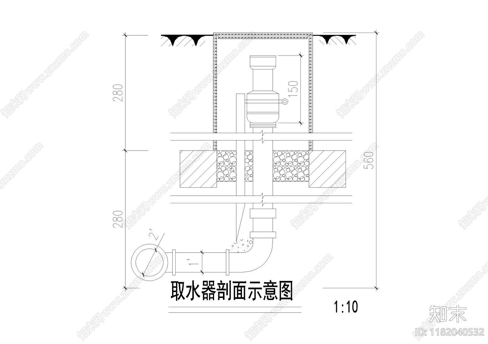 给排水节点详图cad施工图下载【ID:1182040532】