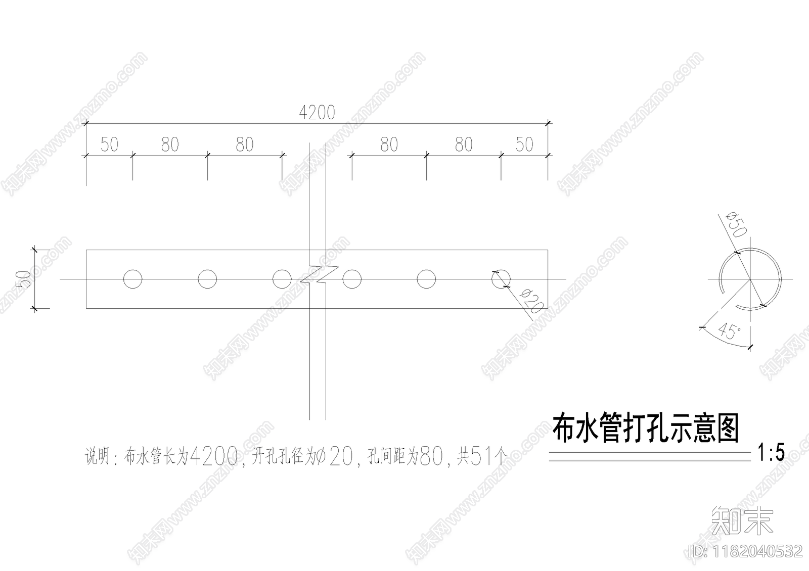 给排水节点详图cad施工图下载【ID:1182040532】