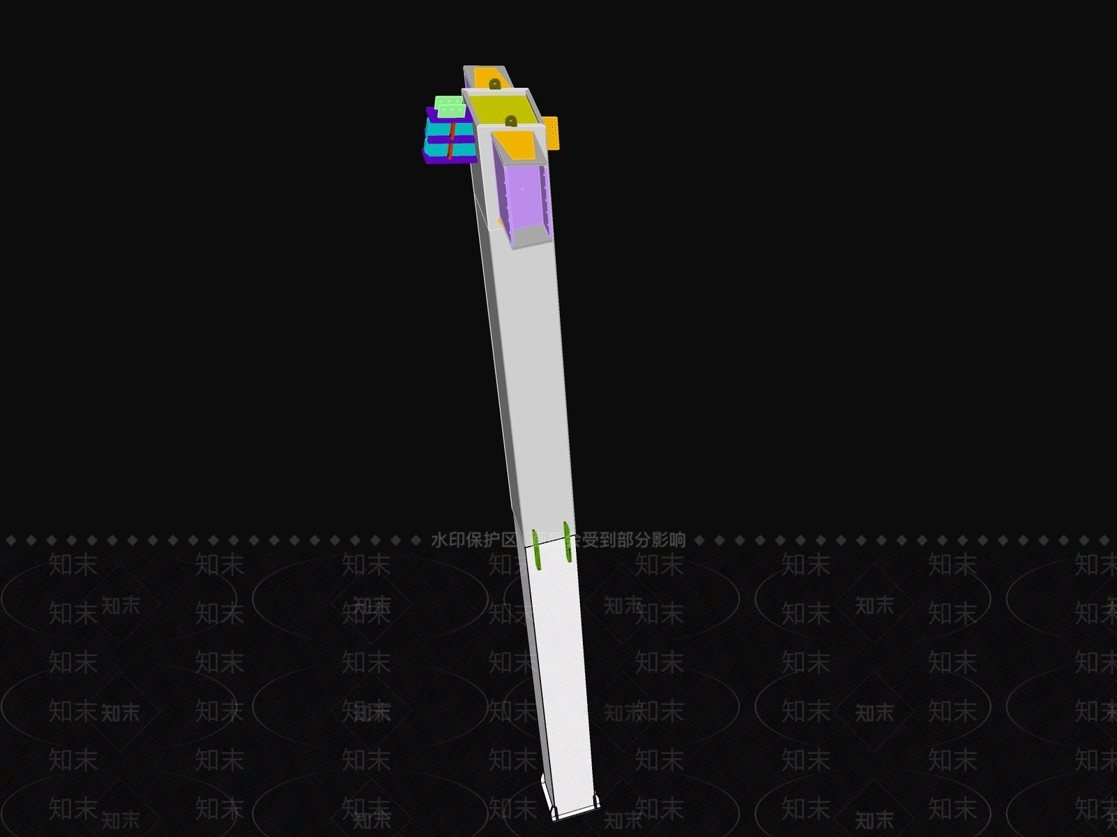现代工业柱子SU模型下载【ID:1182042517】