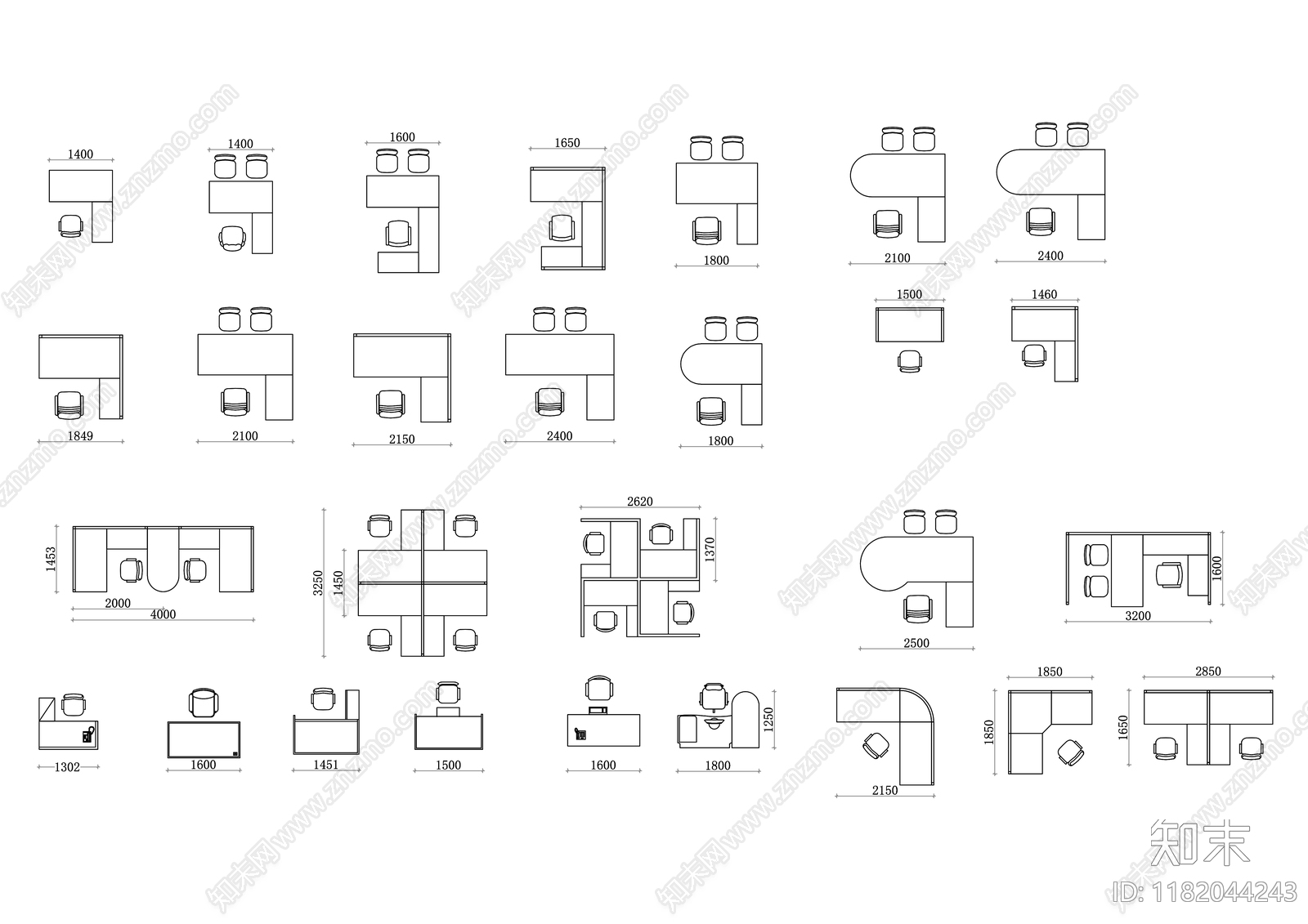 现代综合家具图库施工图下载【ID:1182044243】