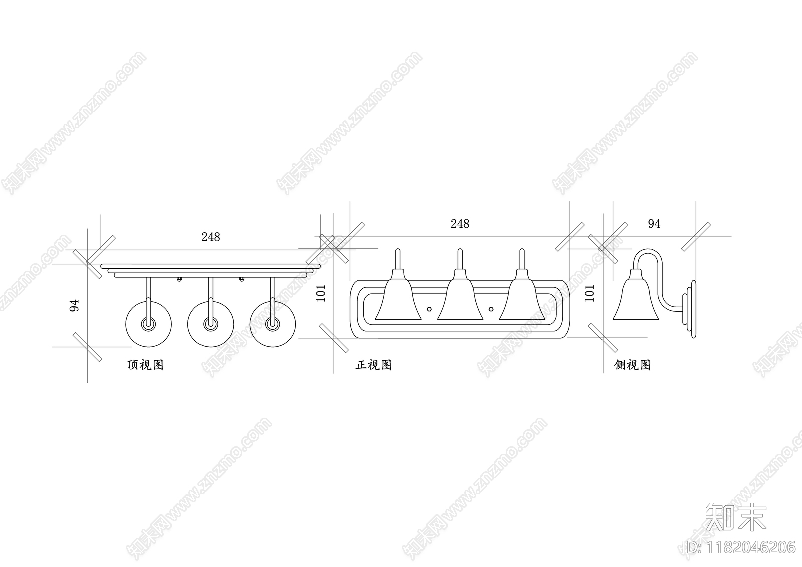 现代灯具图库cad施工图下载【ID:1182046206】