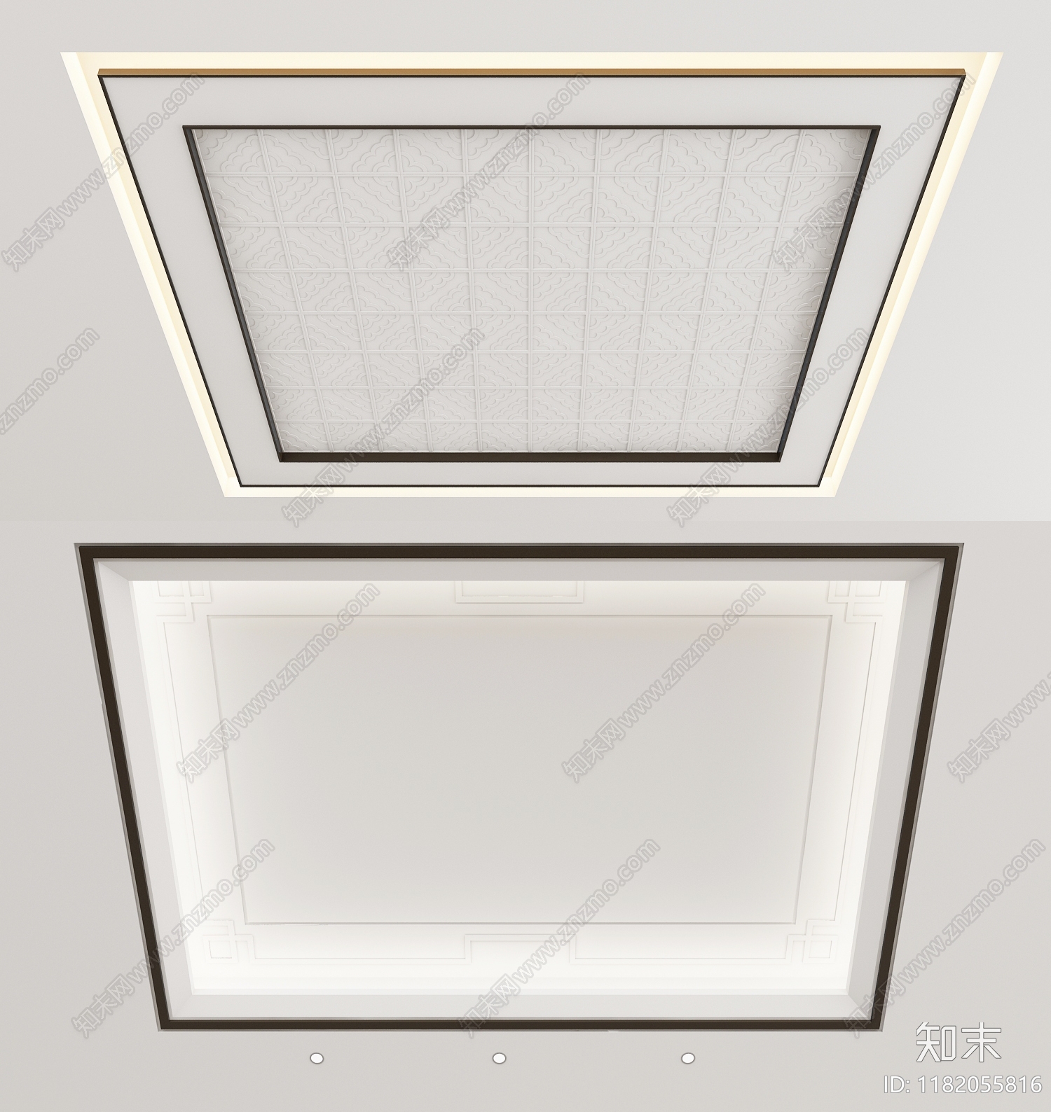 新中式吊顶3D模型下载【ID:1182055816】