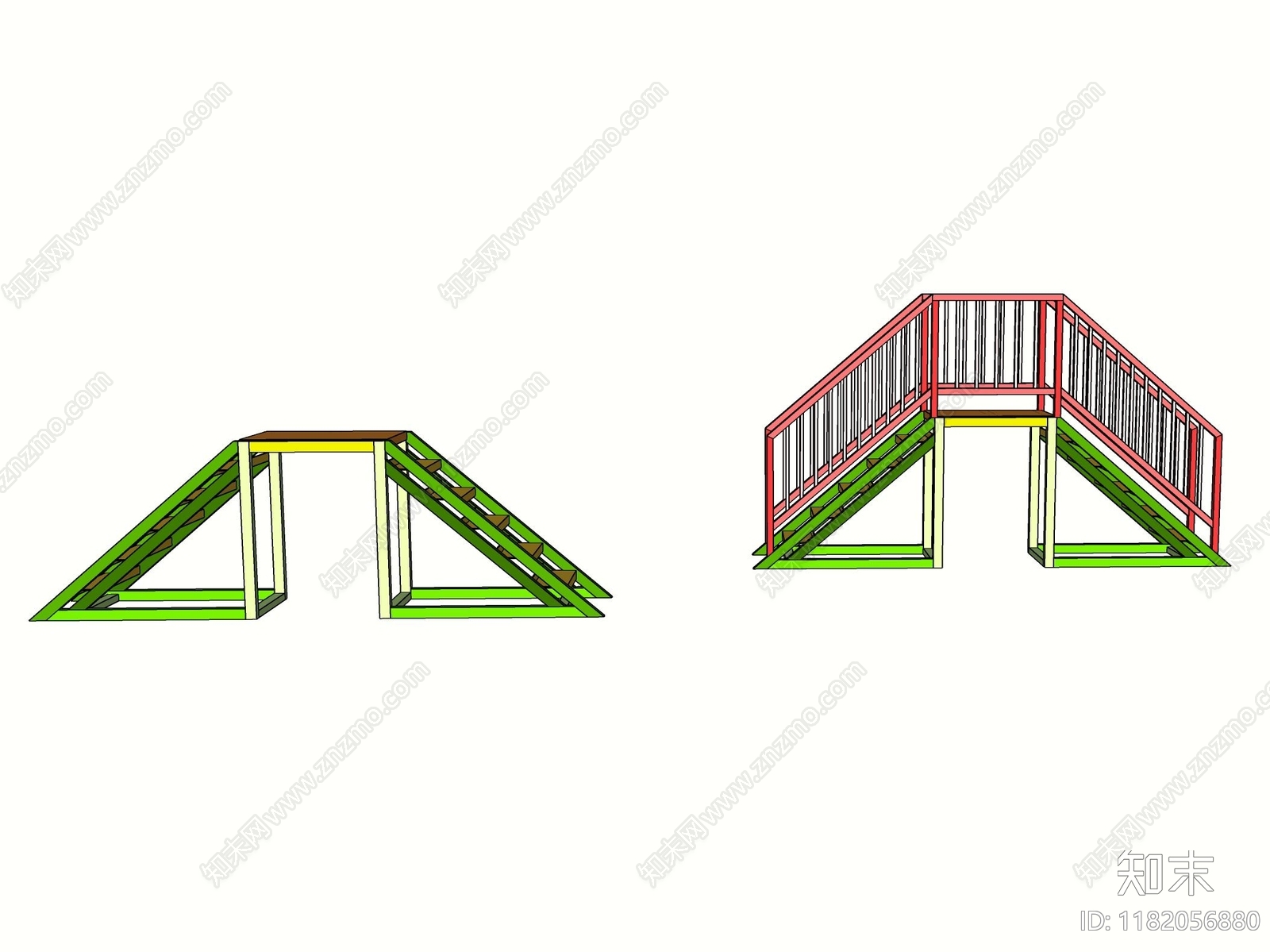 工业楼梯SU模型下载【ID:1182056880】