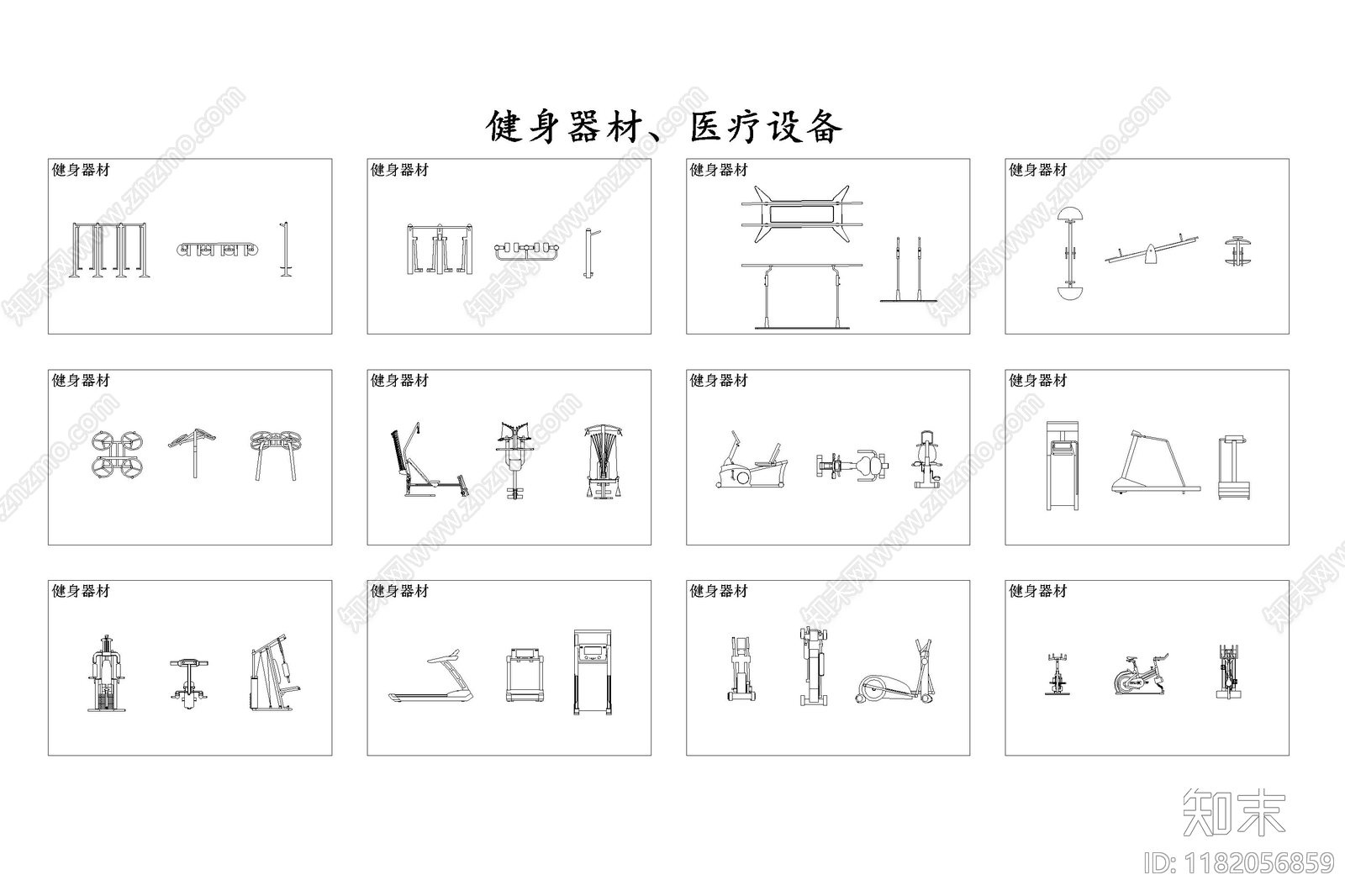 现代运动器材cad施工图下载【ID:1182056859】