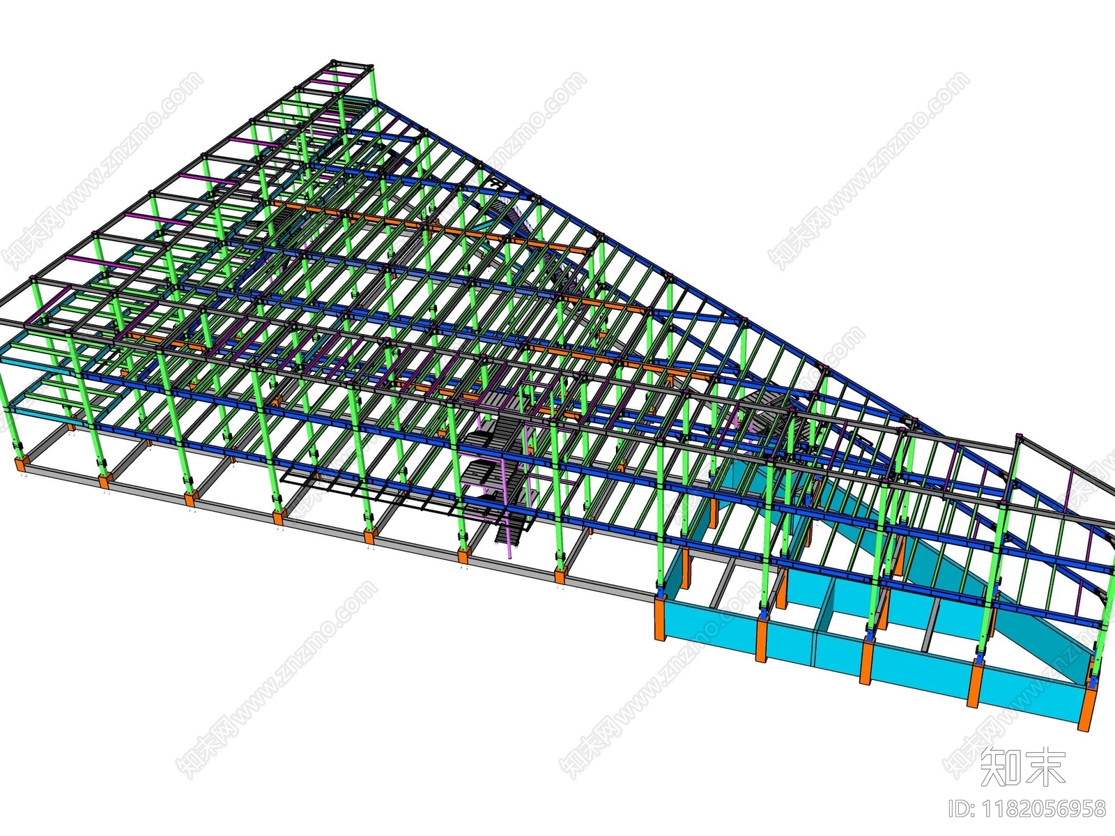 现代简约商场建筑SU模型下载【ID:1182056958】