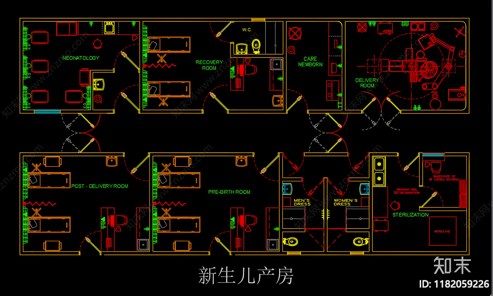现代工装图库cad施工图下载【ID:1182059226】