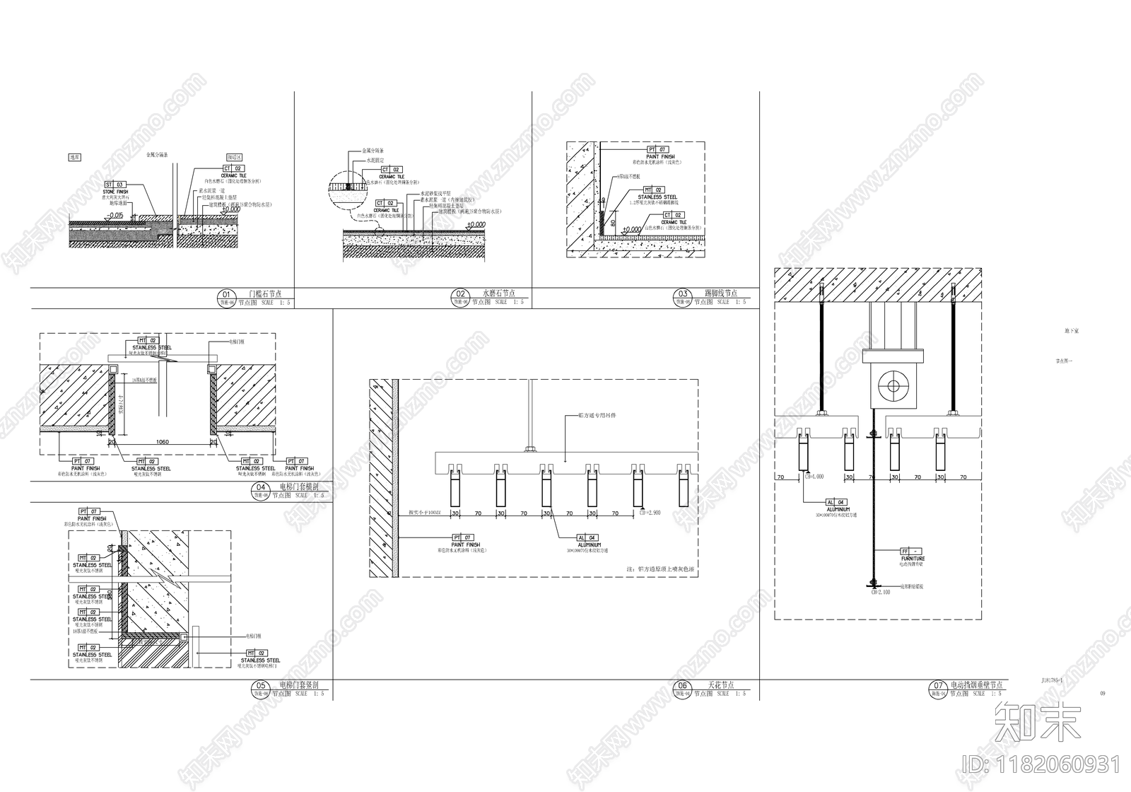 现代教室cad施工图下载【ID:1182060931】