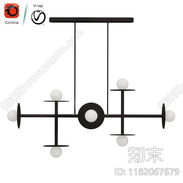 现代吊灯3D模型下载【ID:1182067679】