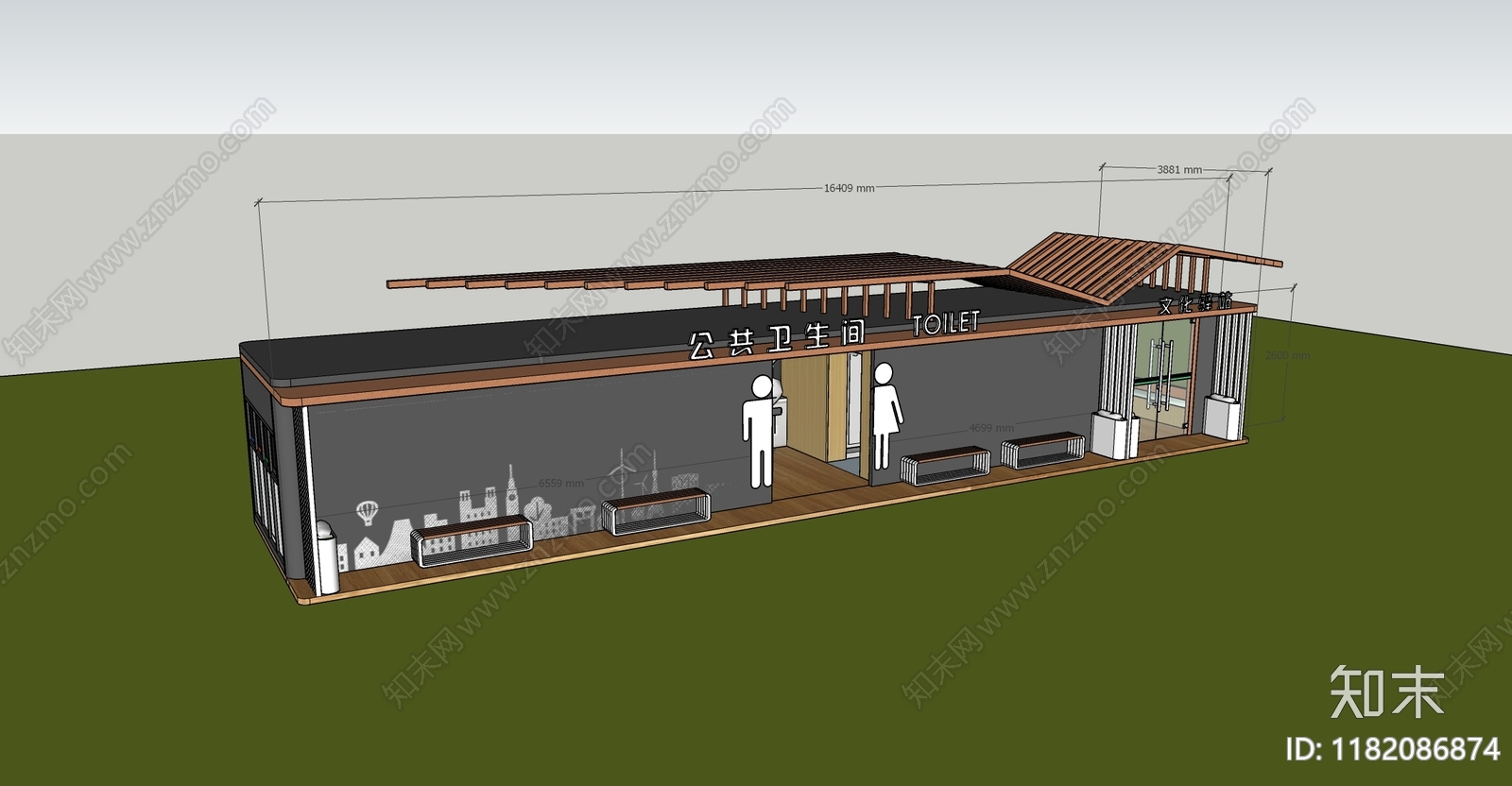 现代其他景观小建筑SU模型下载【ID:1182086874】