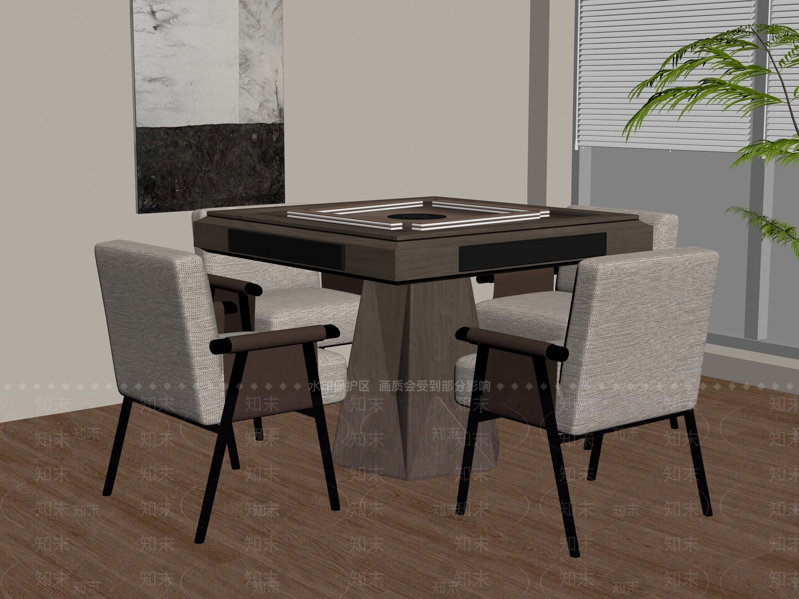 麻将桌SU模型下载【ID:1182090422】