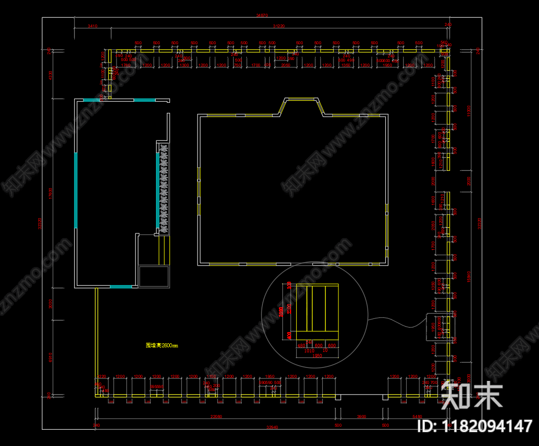 景观平面图cad施工图下载【ID:1182094147】
