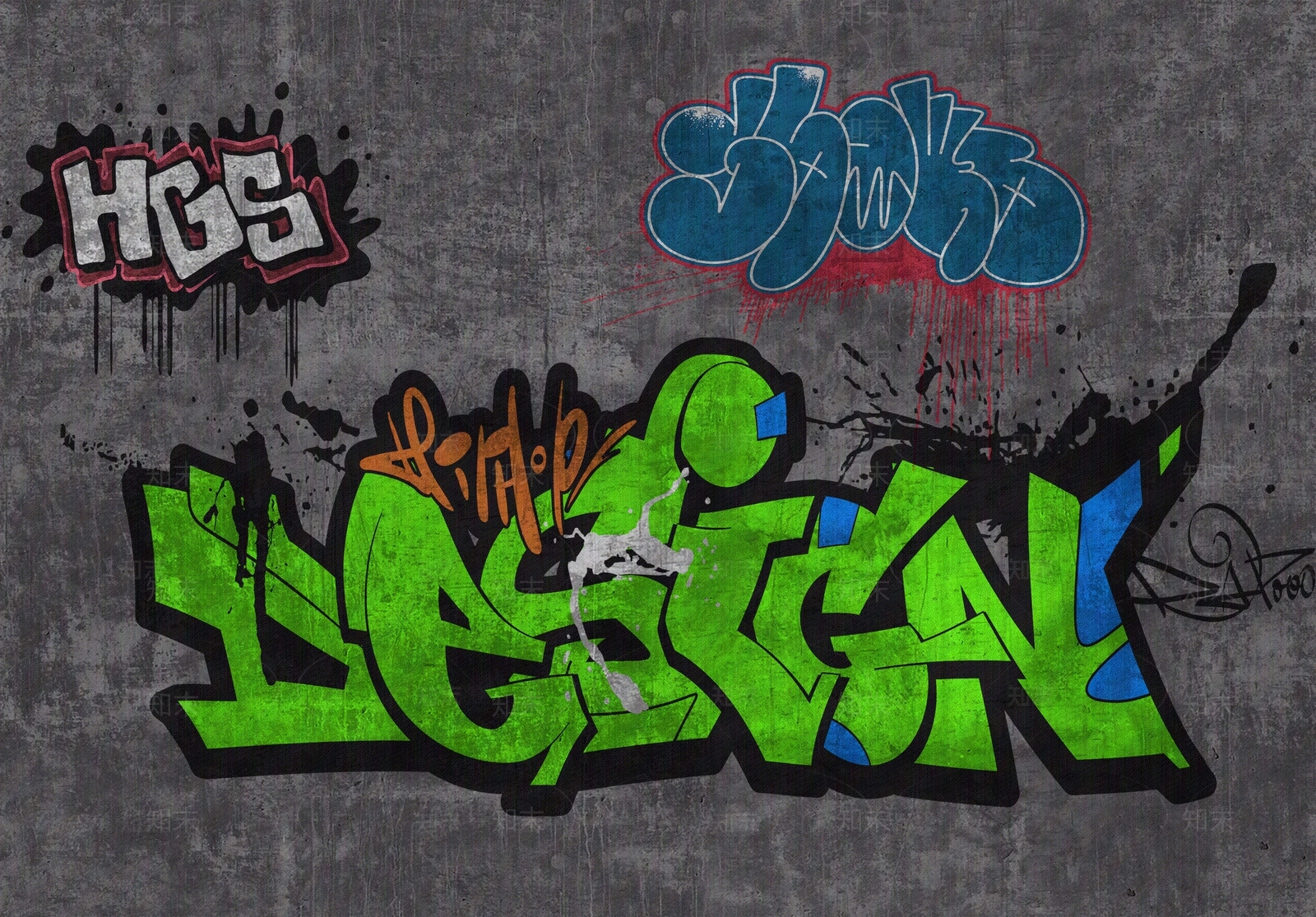 工业侘寂涂鸦墙贴图下载【ID:1182095107】