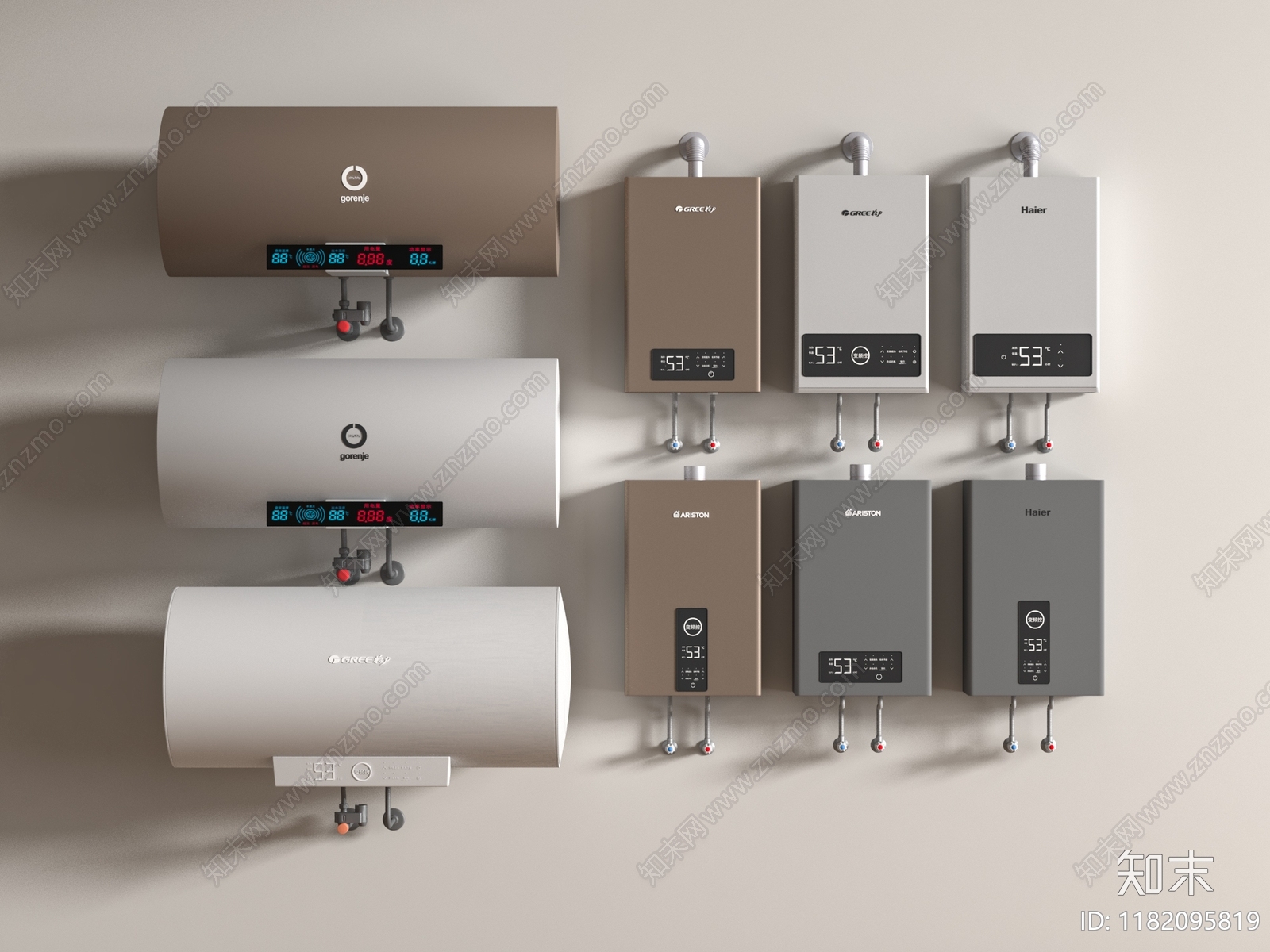 热水器3D模型下载【ID:1182095819】