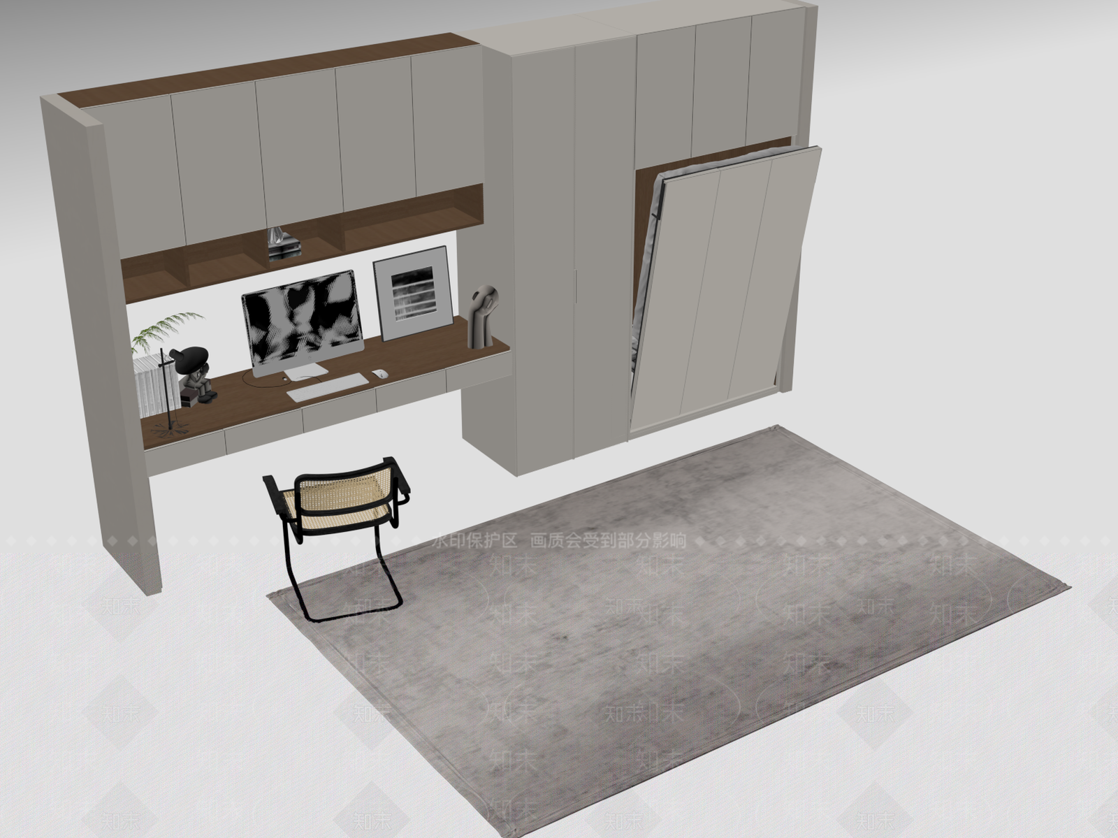 现代其他床具SU模型下载【ID:1182096339】
