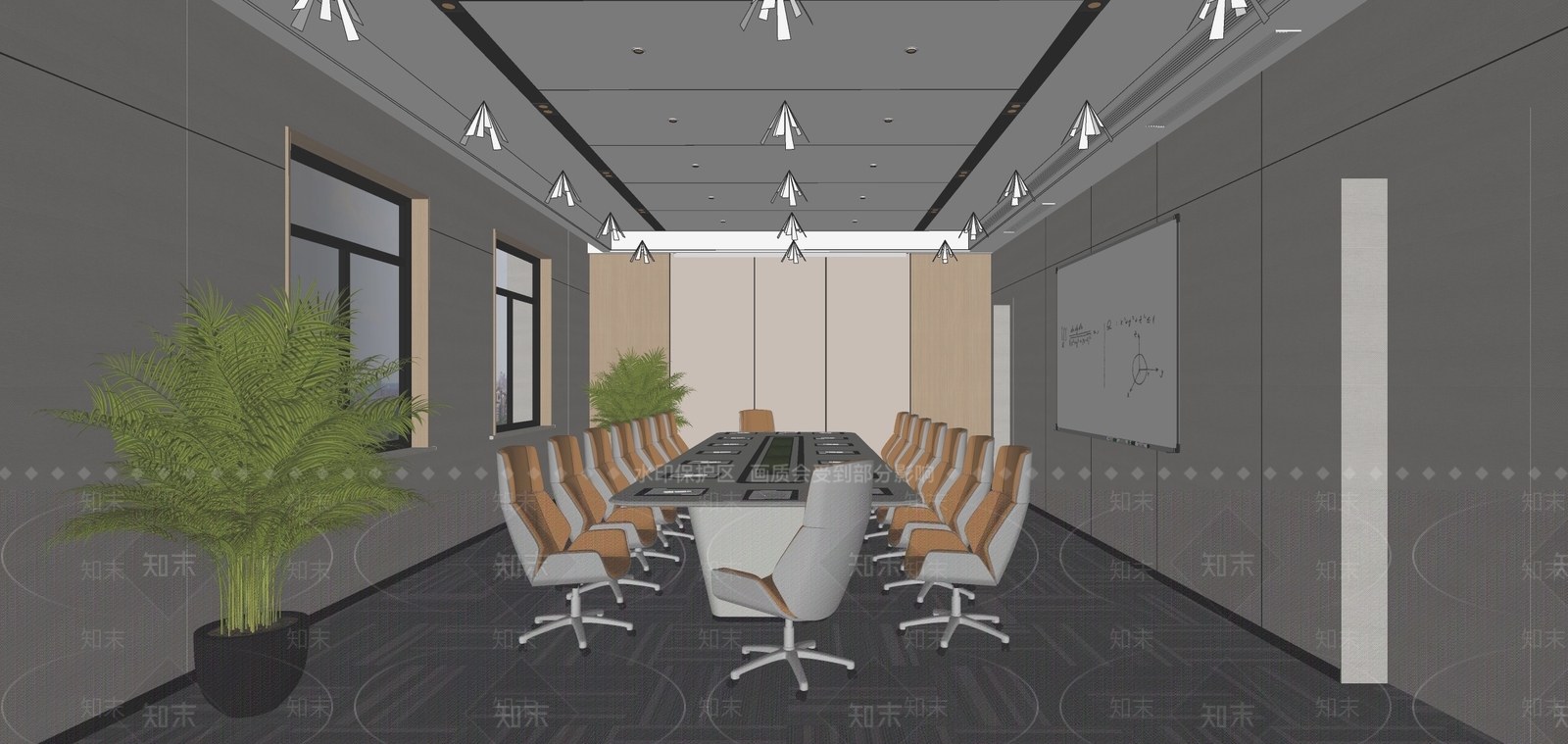 现代会议室SU模型下载【ID:1182097357】