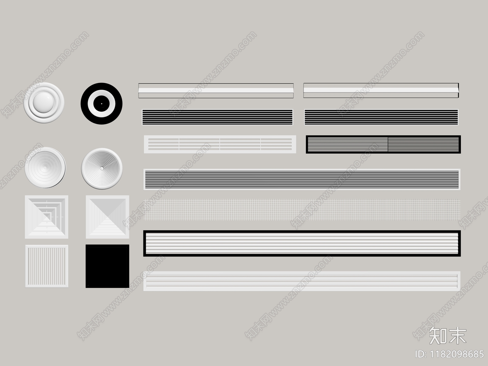 空调出风口SU模型下载【ID:1182098685】