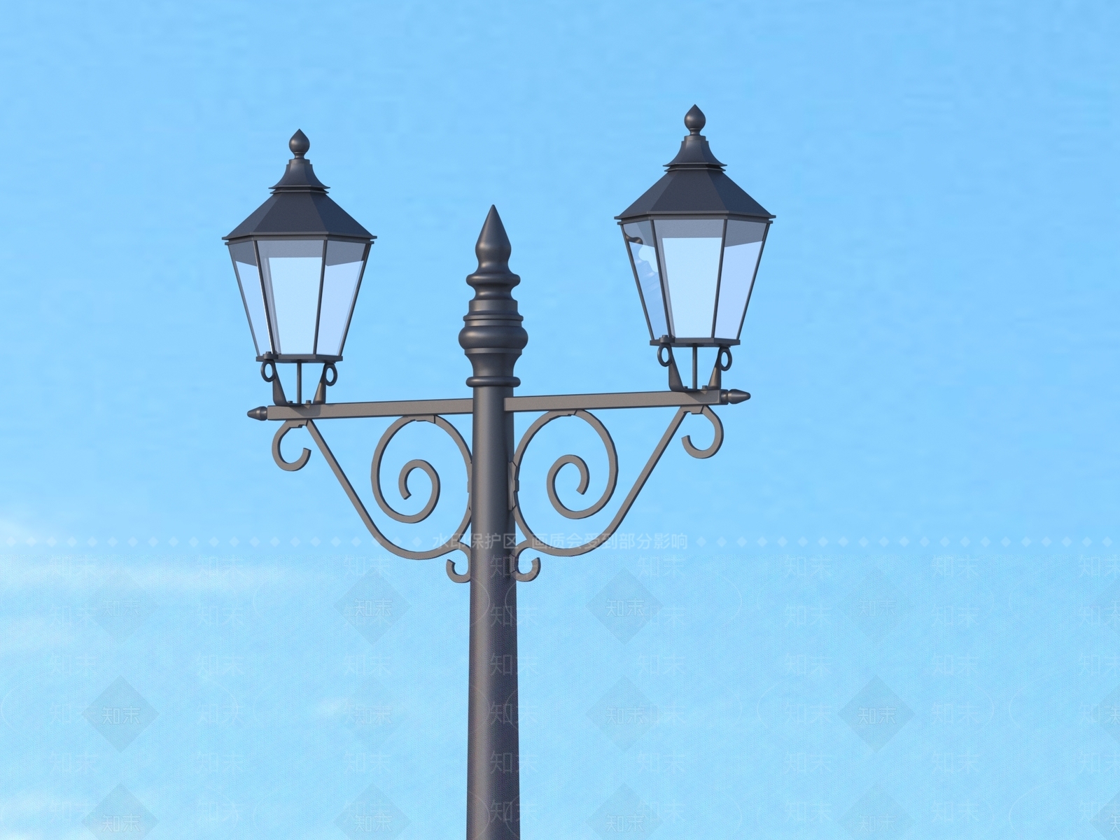 现代其他户外灯3D模型下载【ID:1182101448】