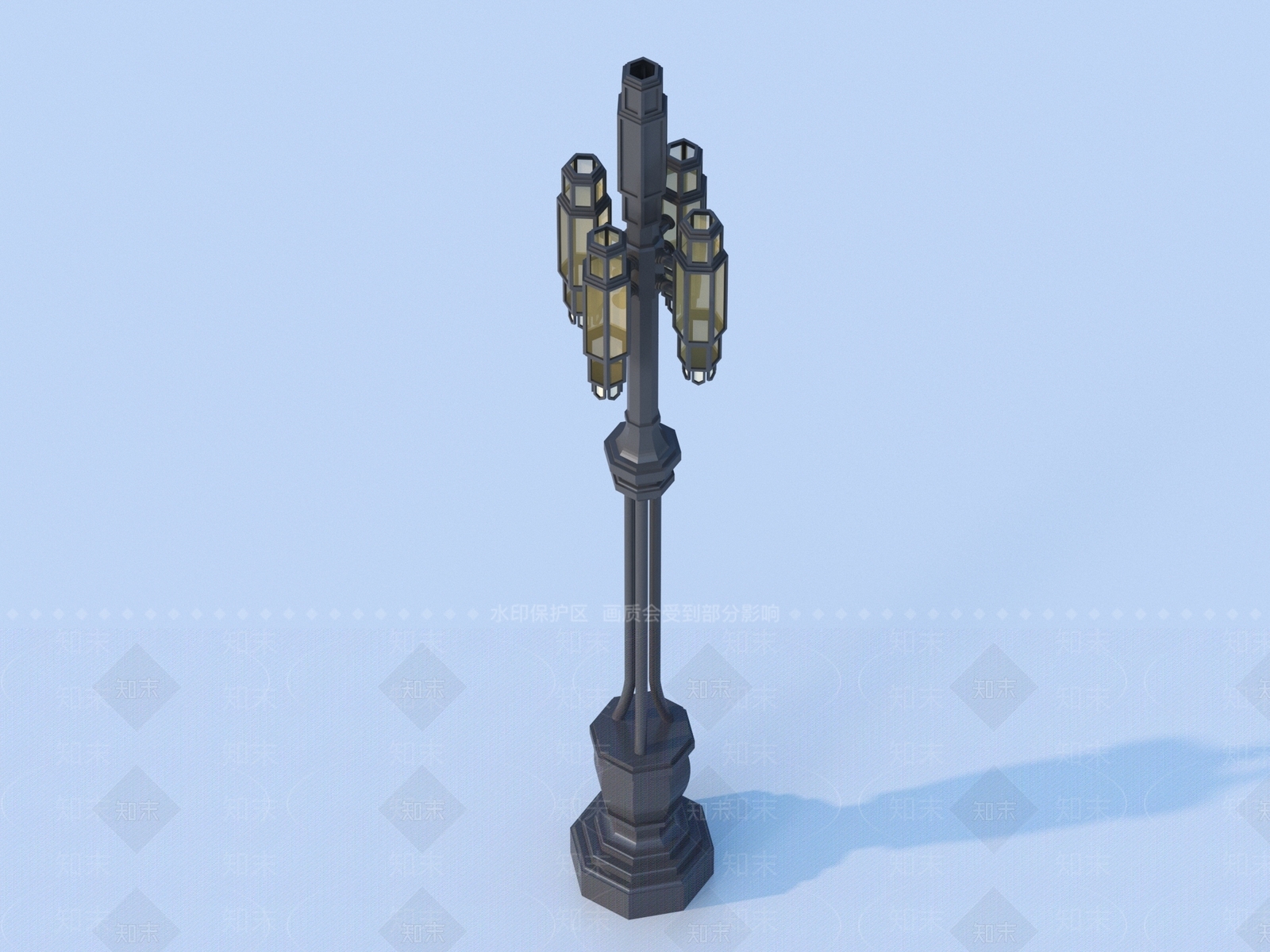 现代其他户外灯3D模型下载【ID:1182102121】
