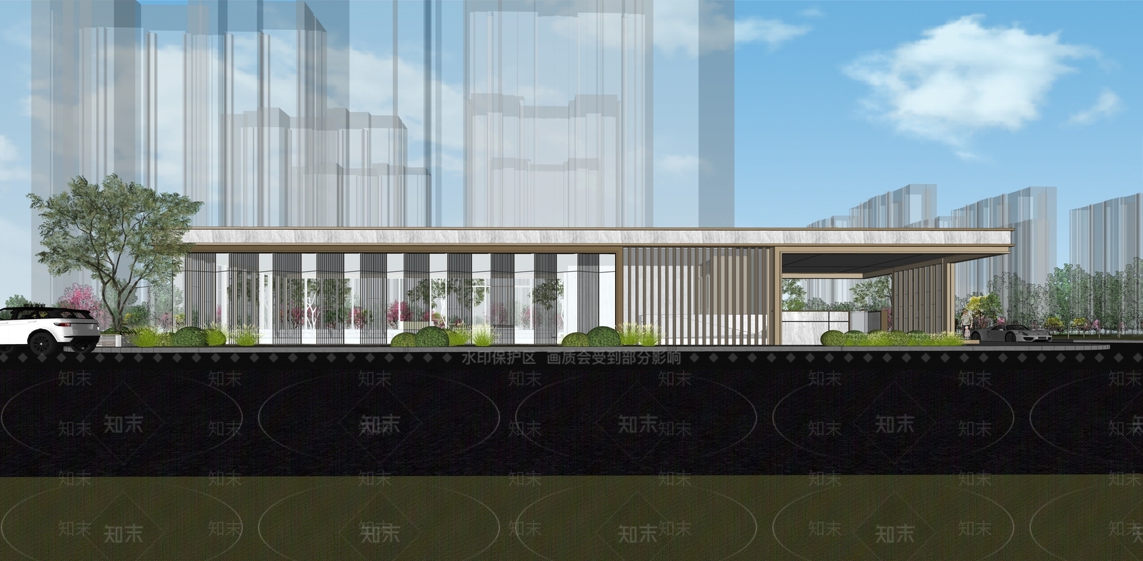现代简约小公建SU模型下载【ID:1182106188】