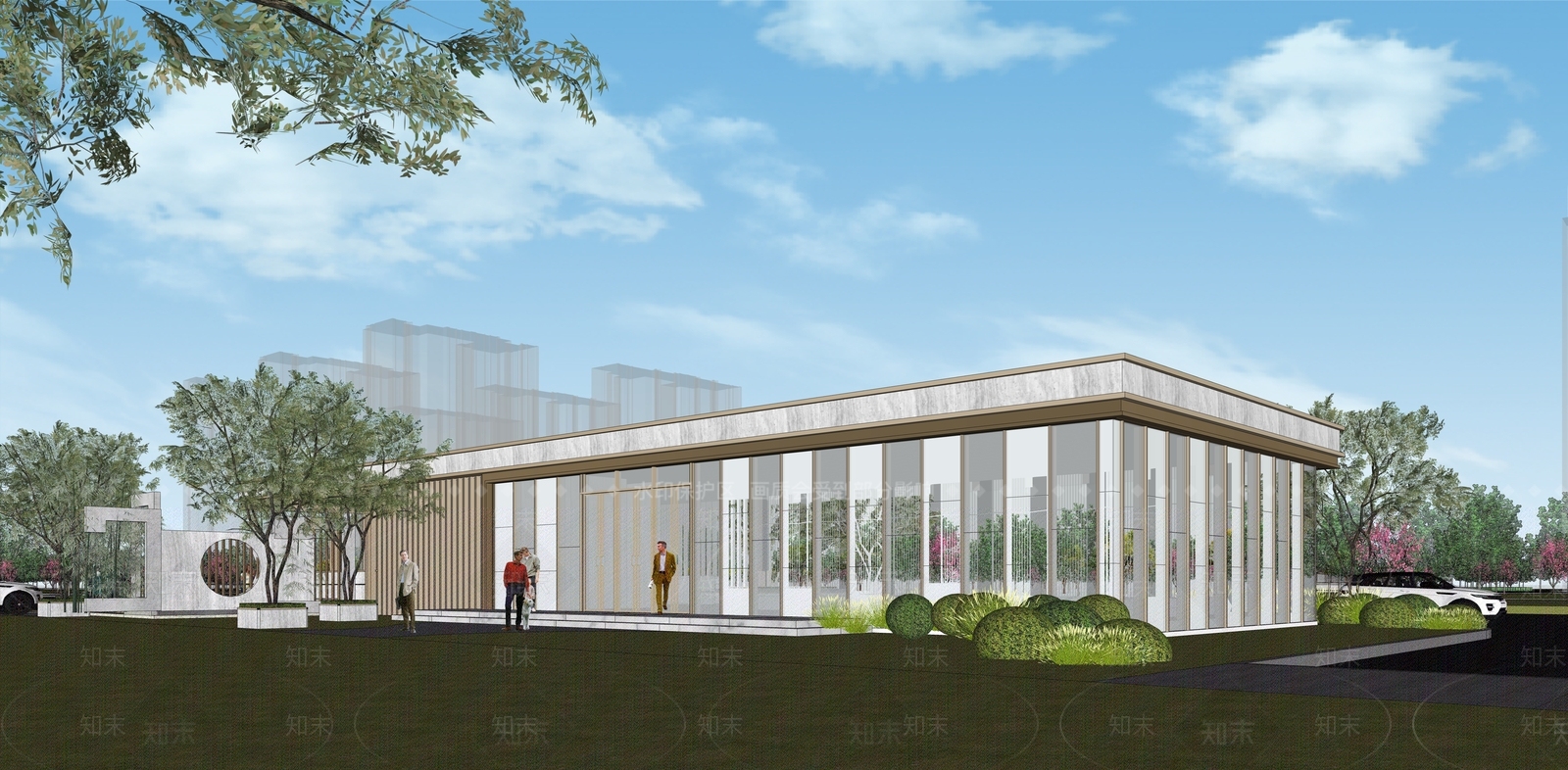 现代简约小公建SU模型下载【ID:1182106188】