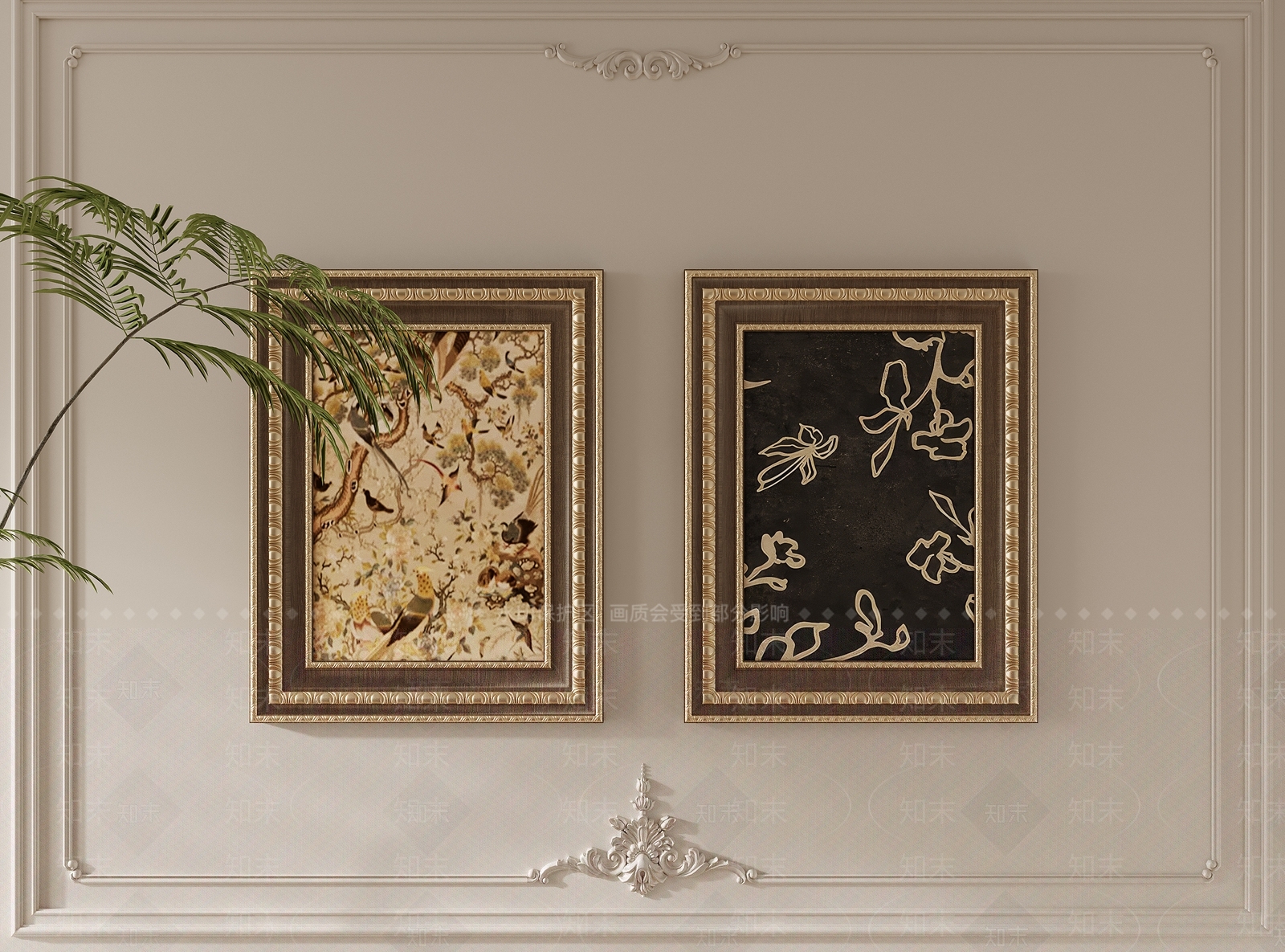 美式欧式挂画SU模型下载【ID:1182111165】