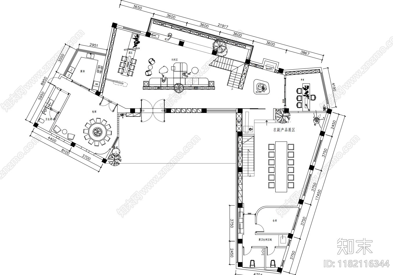 现代轻奢其他工装空间施工图下载【ID:1182116344】