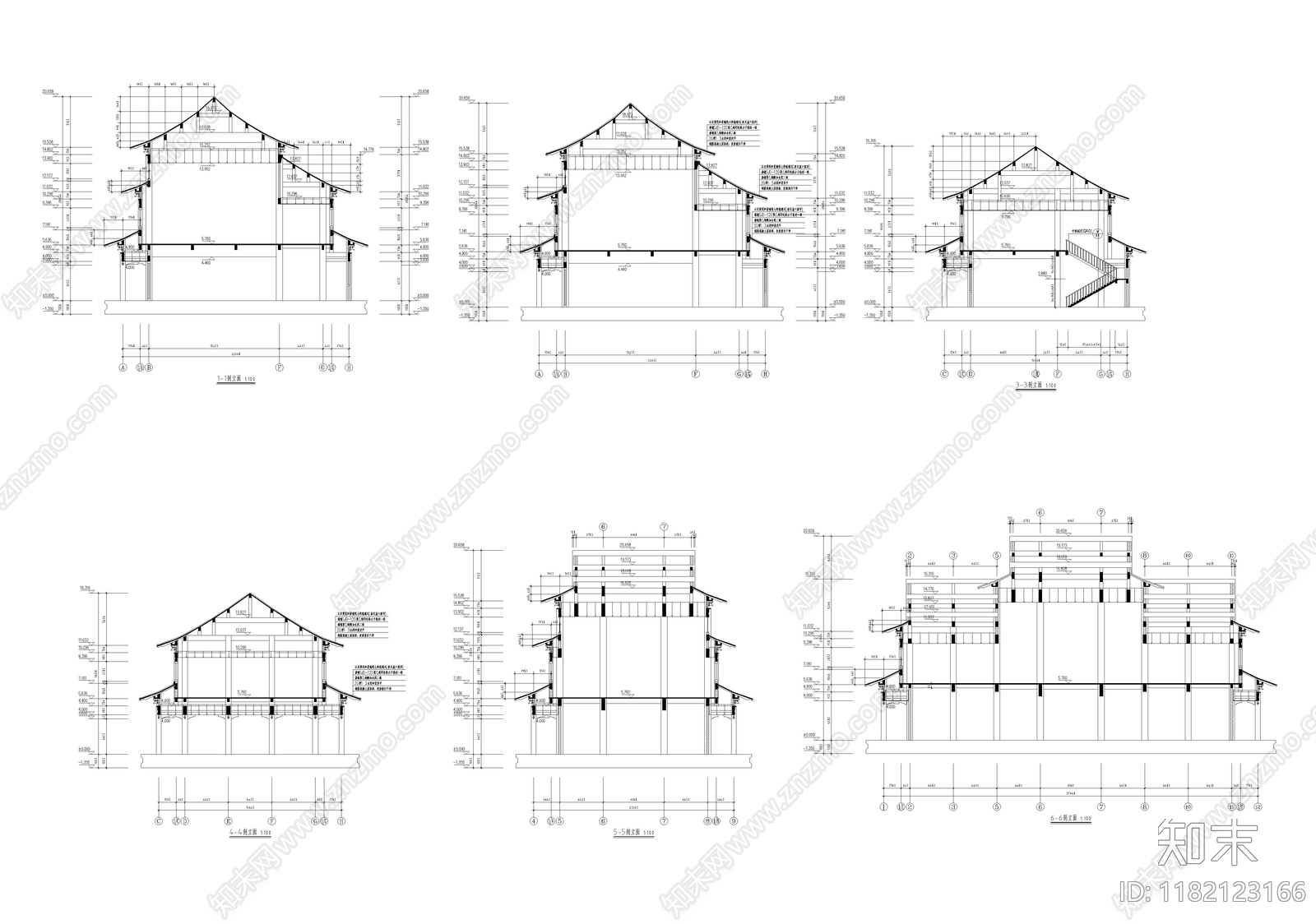 中式古建cad施工图下载【ID:1182123166】