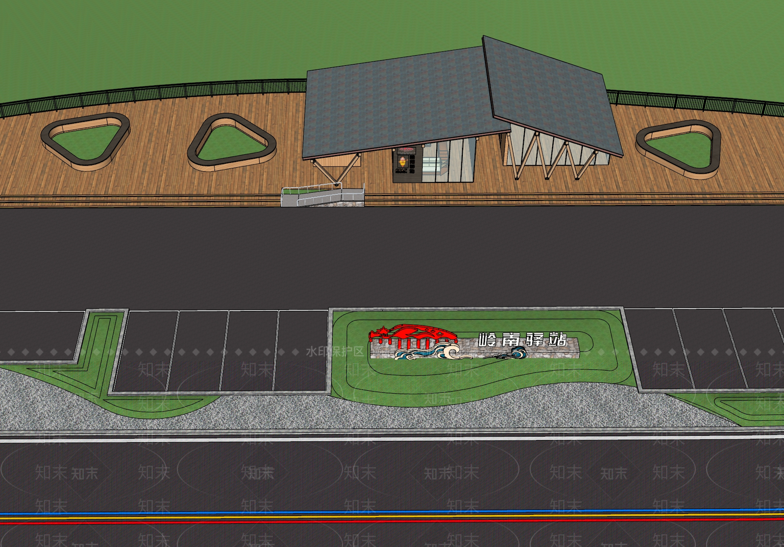 现代小公建SU模型下载【ID:1182124099】