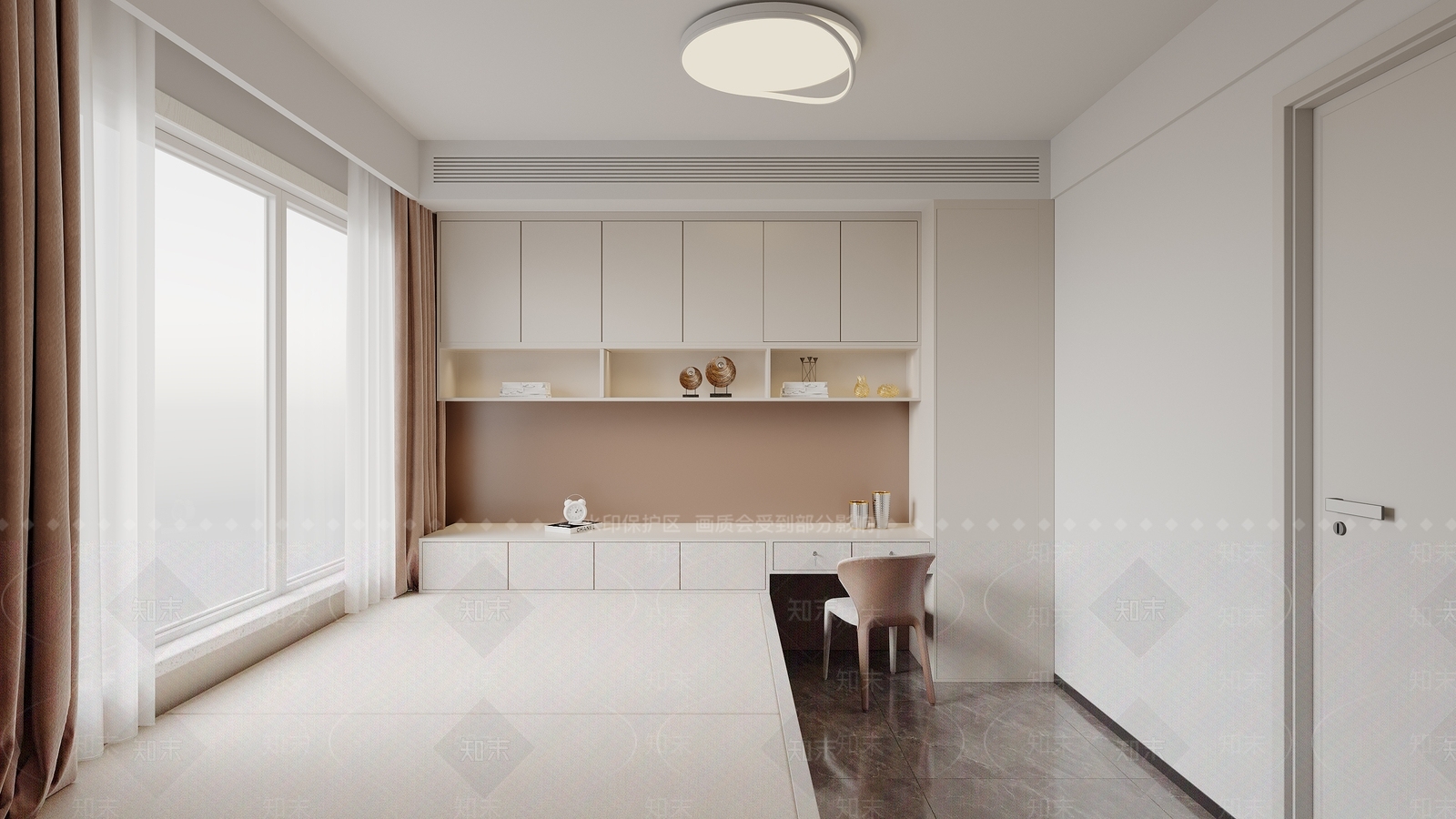 现代简约榻榻米卧室3D模型下载【ID:1182128447】