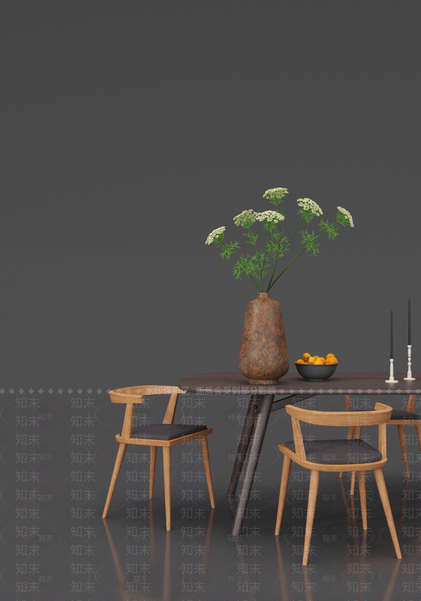 现代餐桌椅3D模型下载【ID:1182127764】