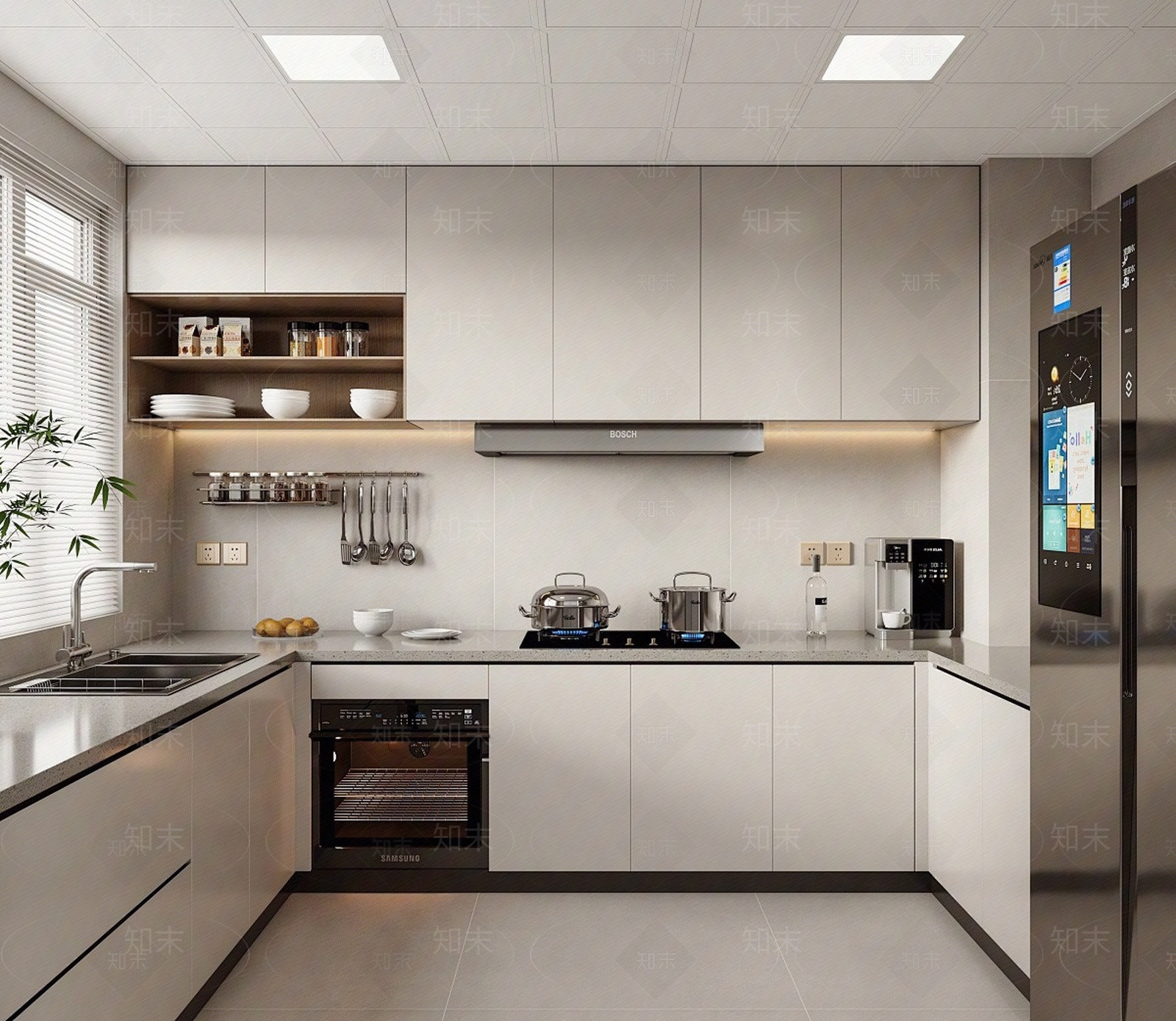 现代厨房贴图下载【ID:1182132895】