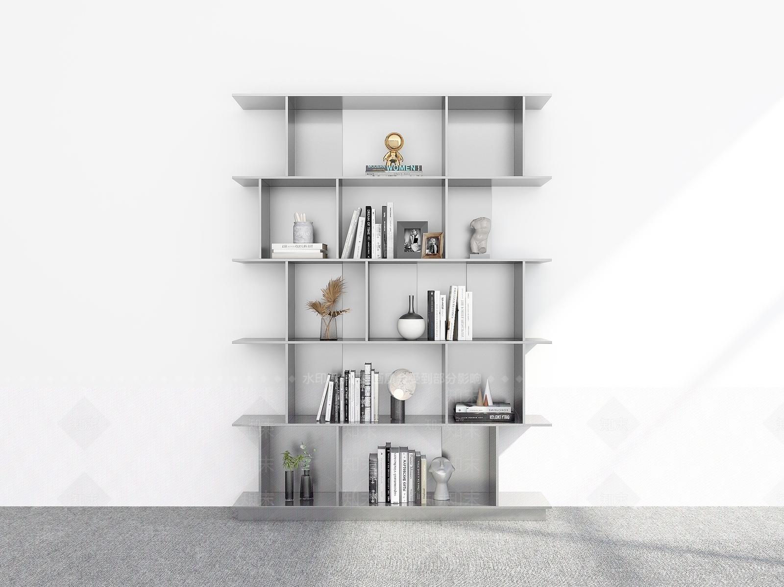 现代书架3D模型下载【ID:1182134141】