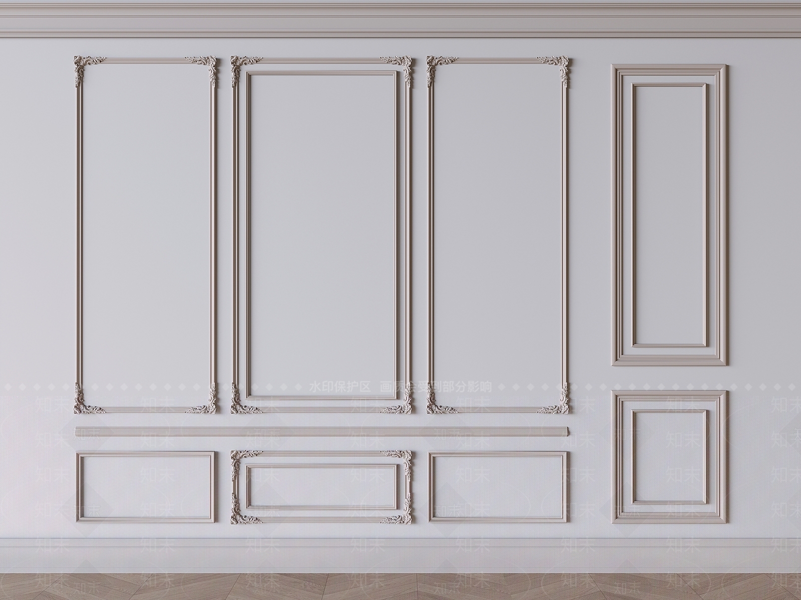 法式线条3D模型下载【ID:1182135914】