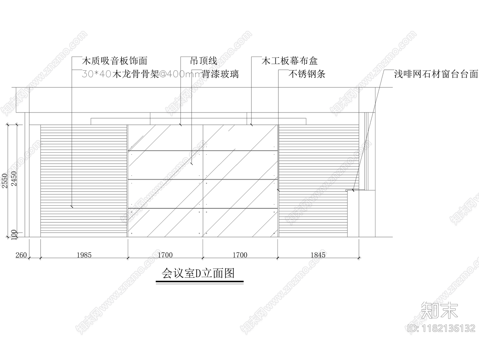 会议室cad施工图下载【ID:1182136132】