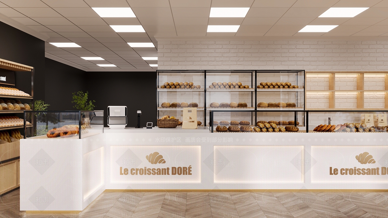 现代甜品面包店3D模型下载【ID:1182142617】
